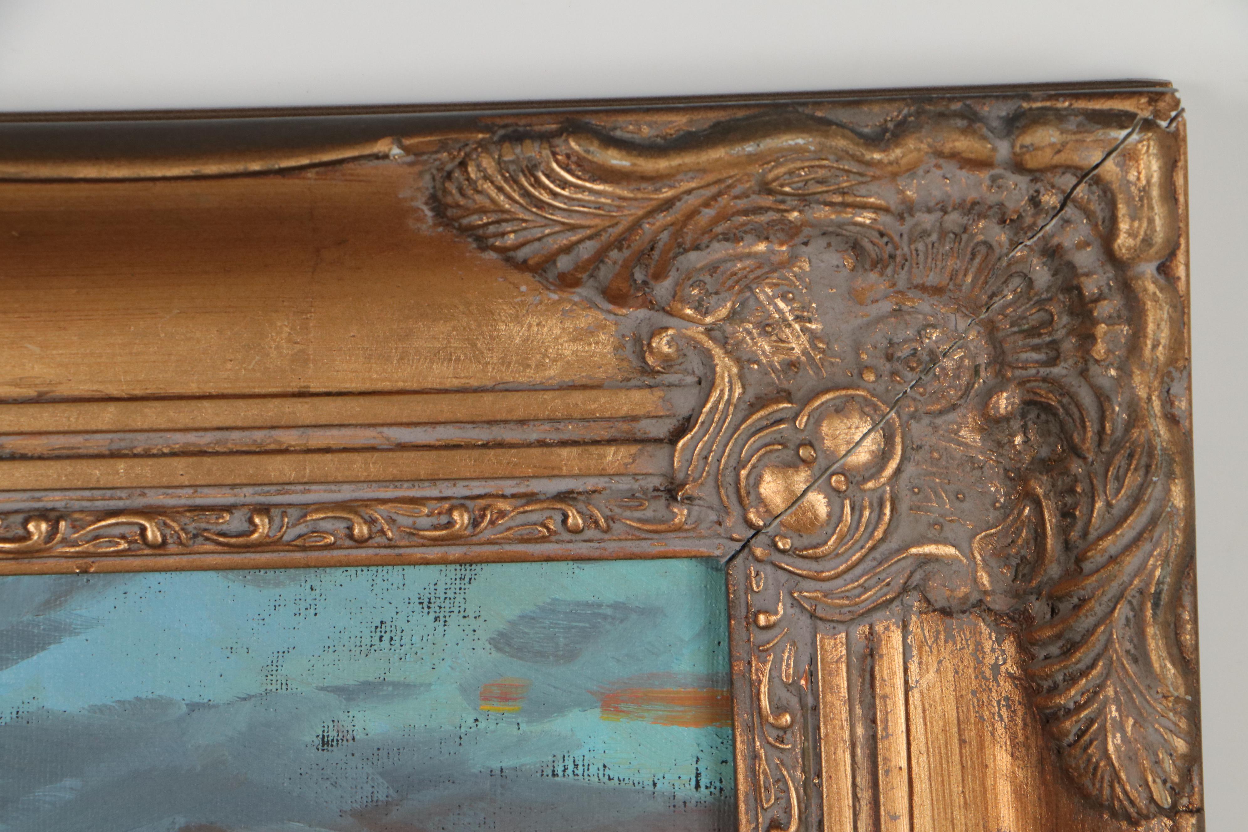 William Hawkins Sunset Landscape Oil Painting