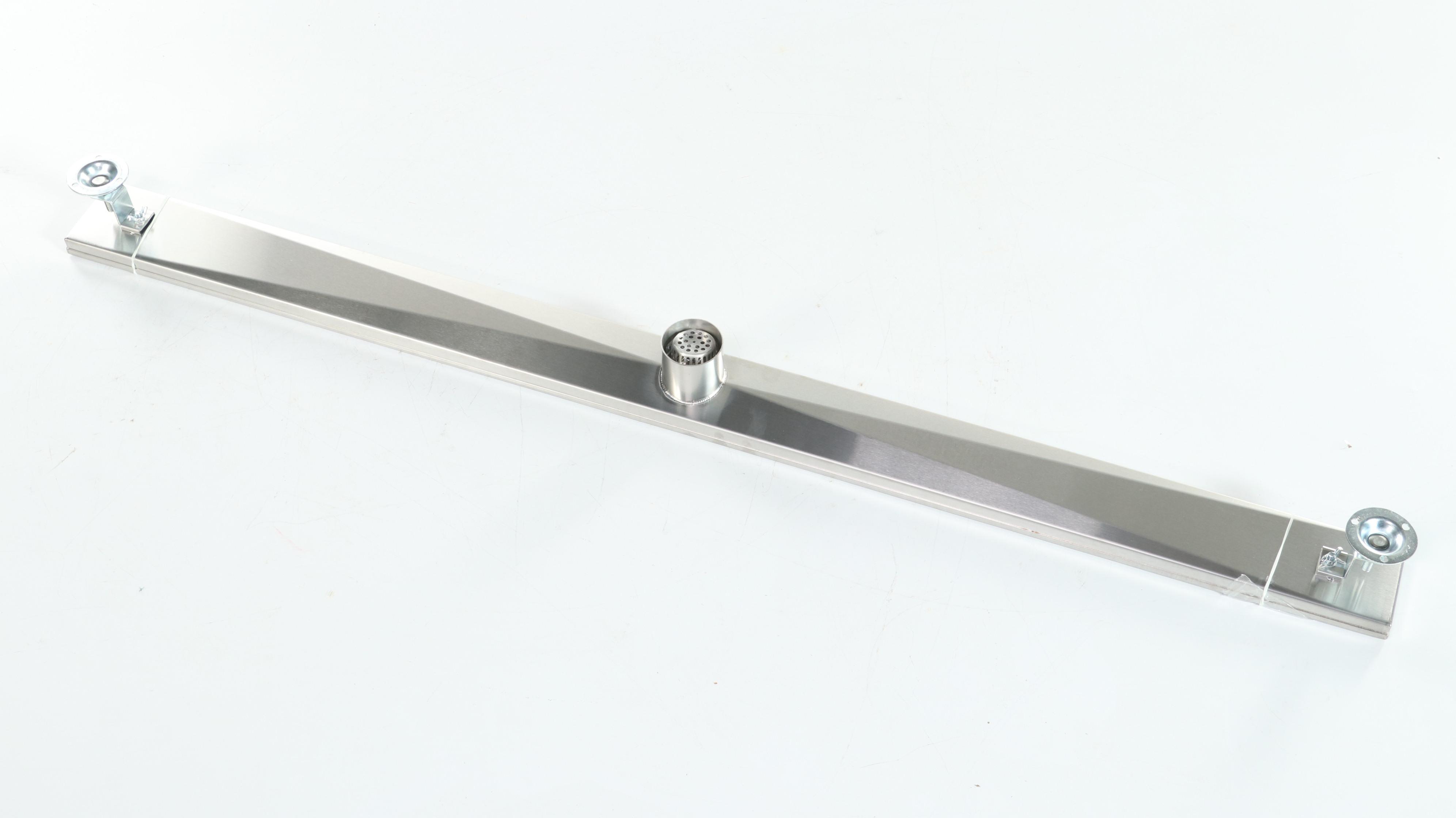 Brushed Stainless Steel Finish 48" Linear Tile-In Shower Drain