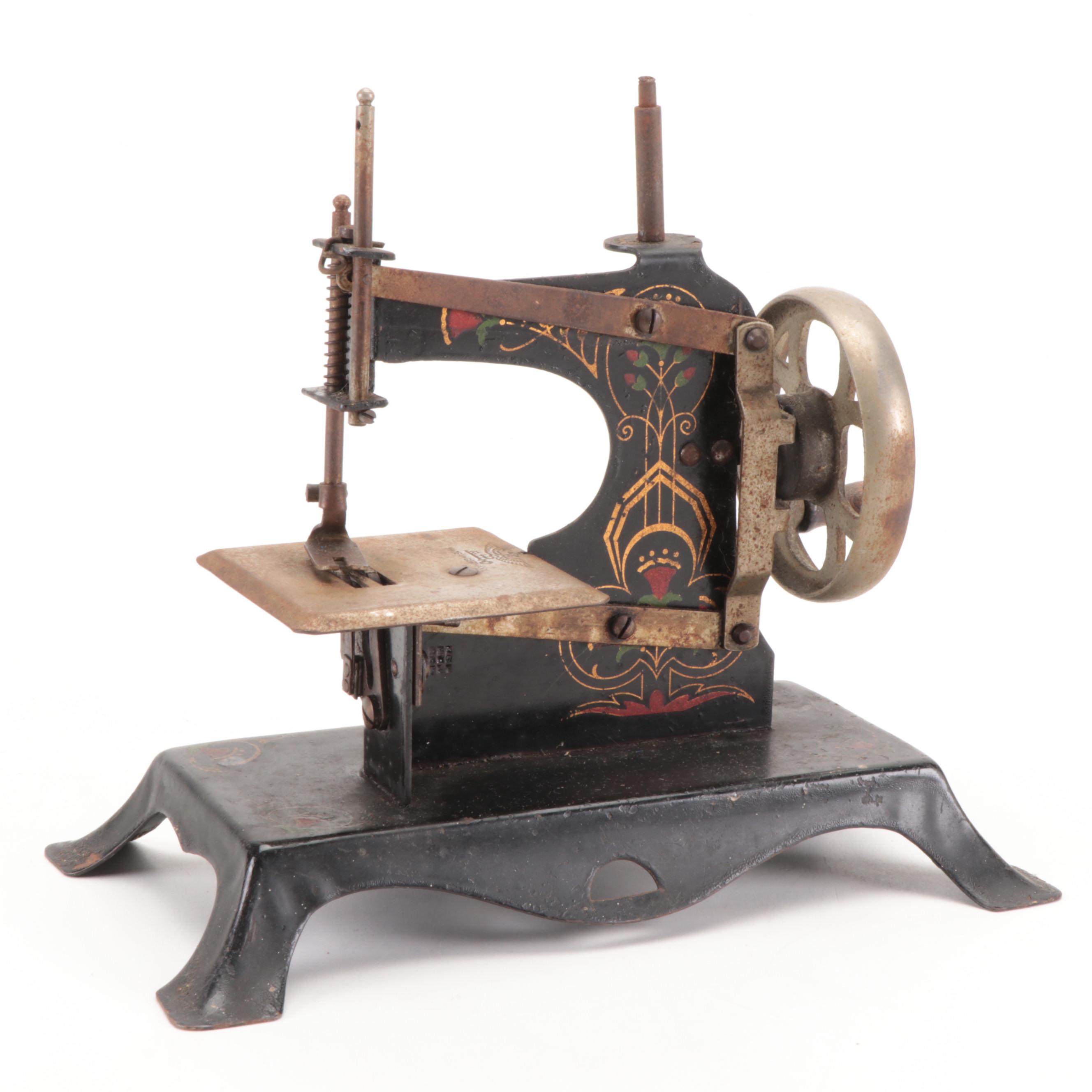 Casige German Painted Toy Sewing Machine, Early 20th Century