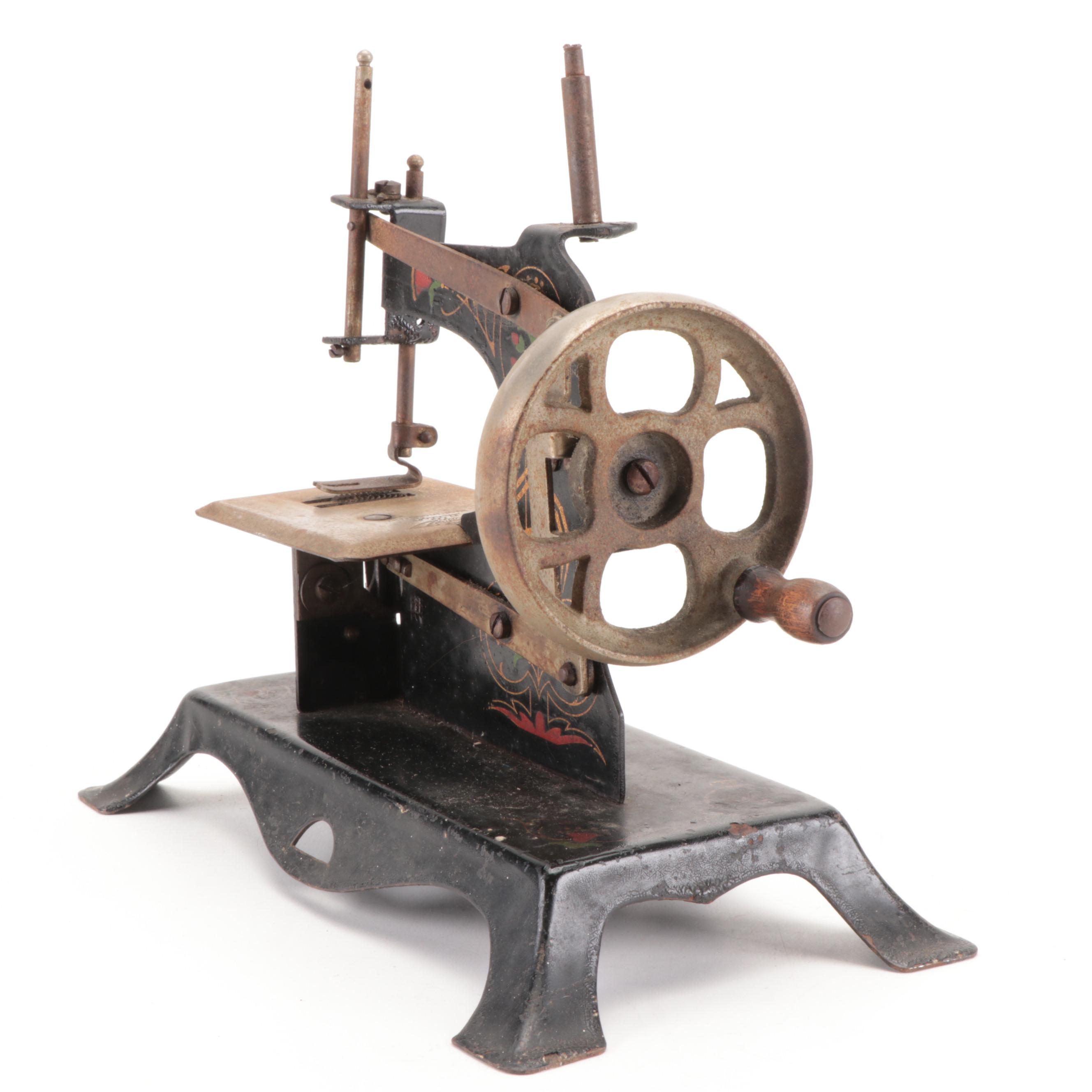 Casige German Painted Toy Sewing Machine, Early 20th Century