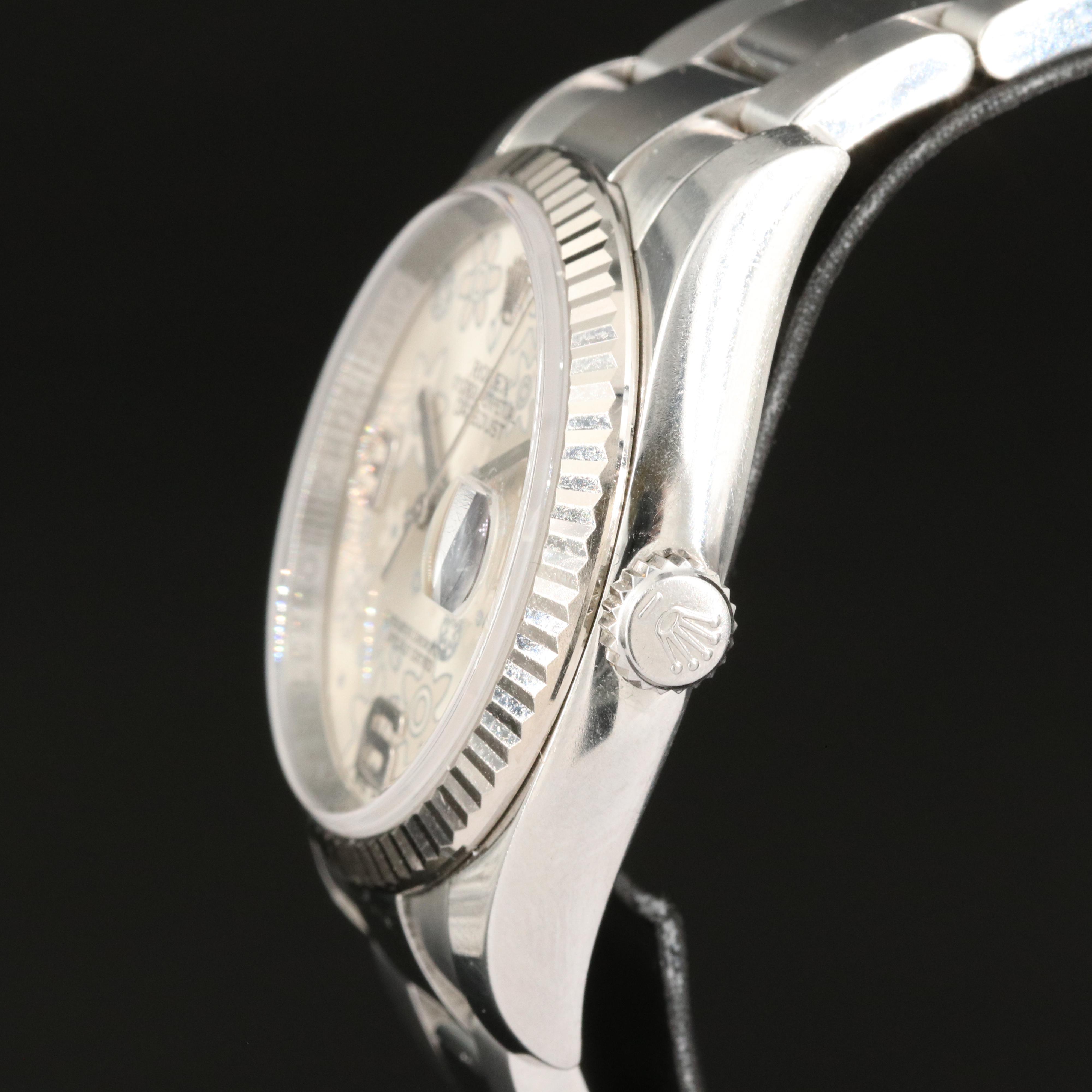 Rolex Oyster Perpetual Datejust Stainless Steel and 18K White Gold Watch