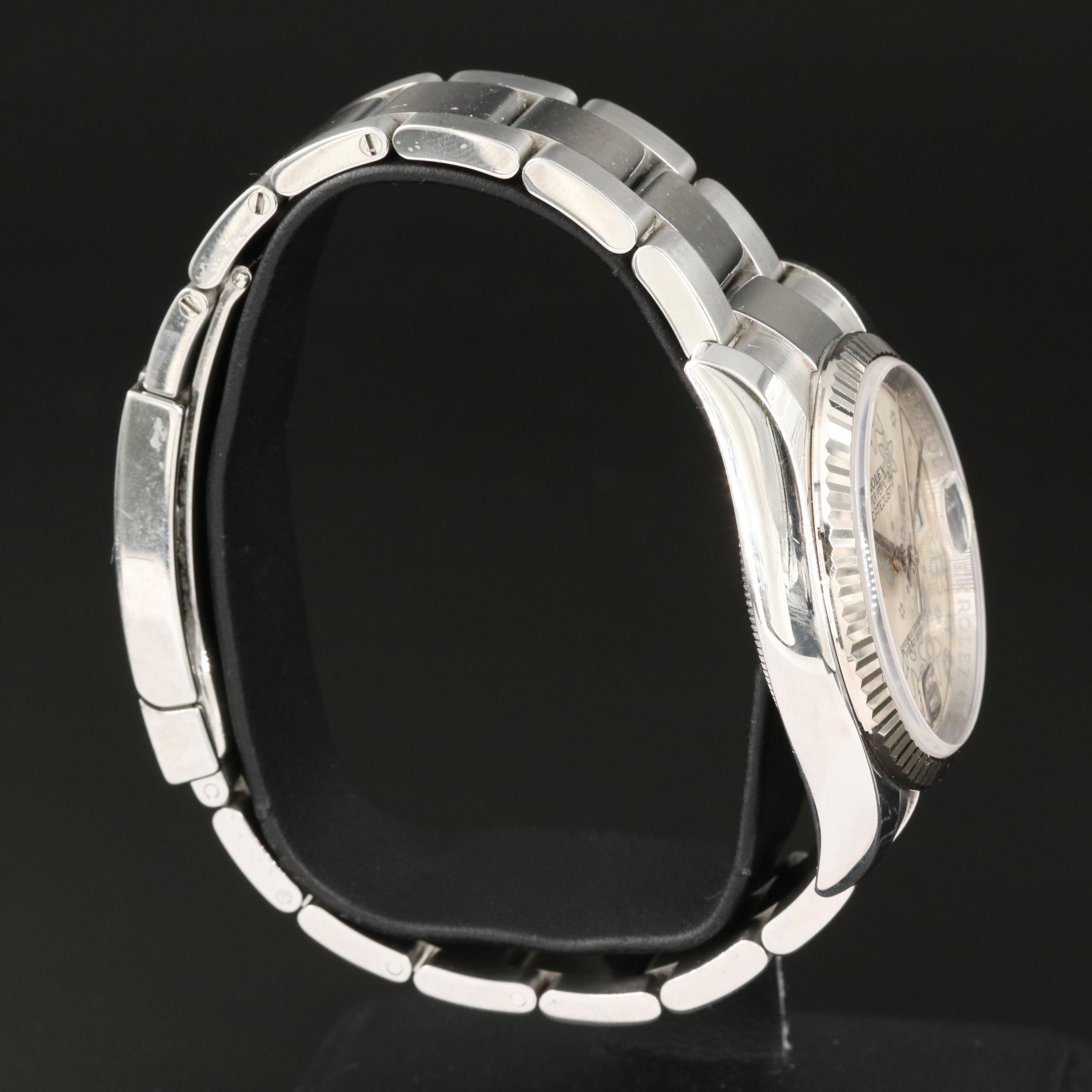 Rolex Oyster Perpetual Datejust Stainless Steel and 18K White Gold Watch