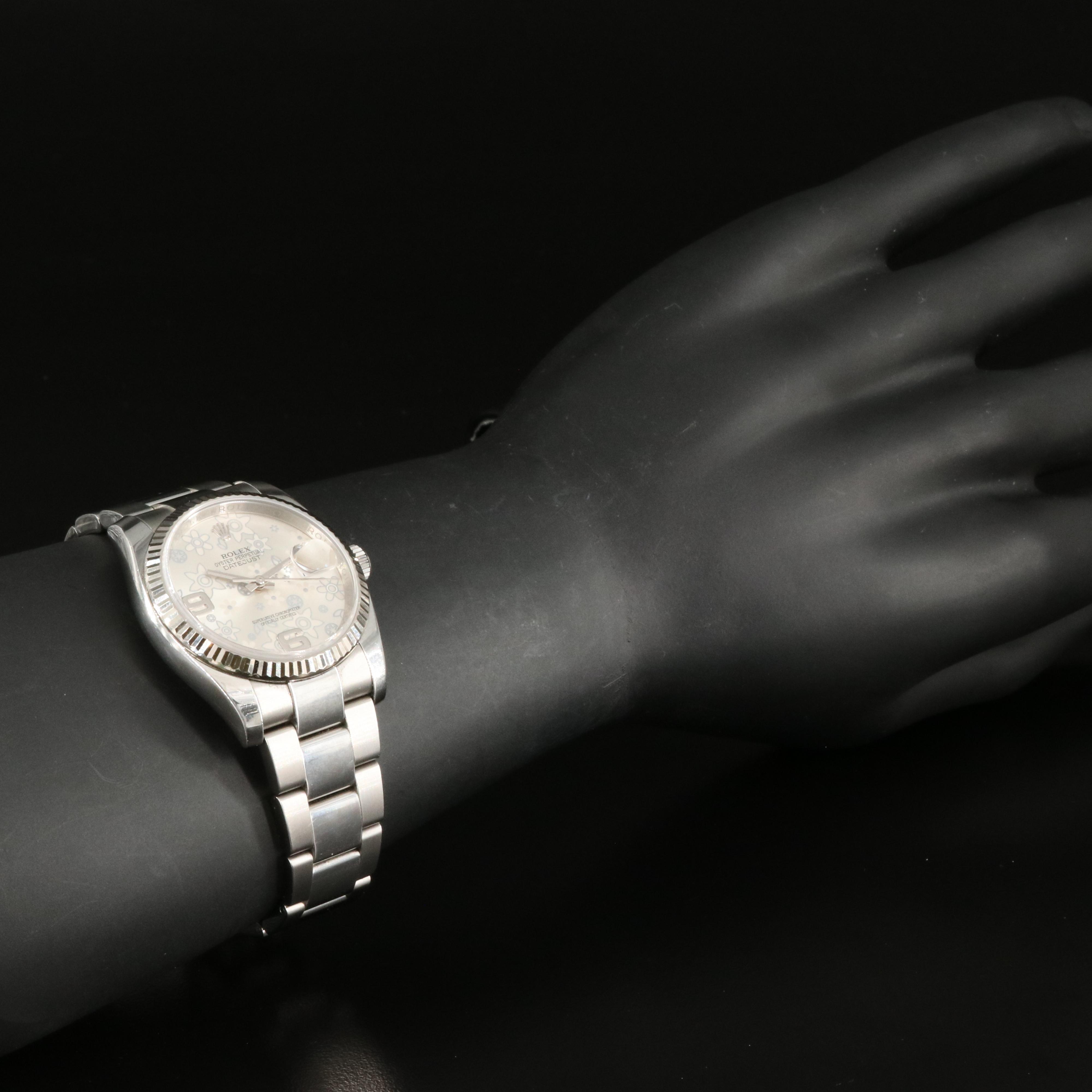 Rolex Oyster Perpetual Datejust Stainless Steel and 18K White Gold Watch