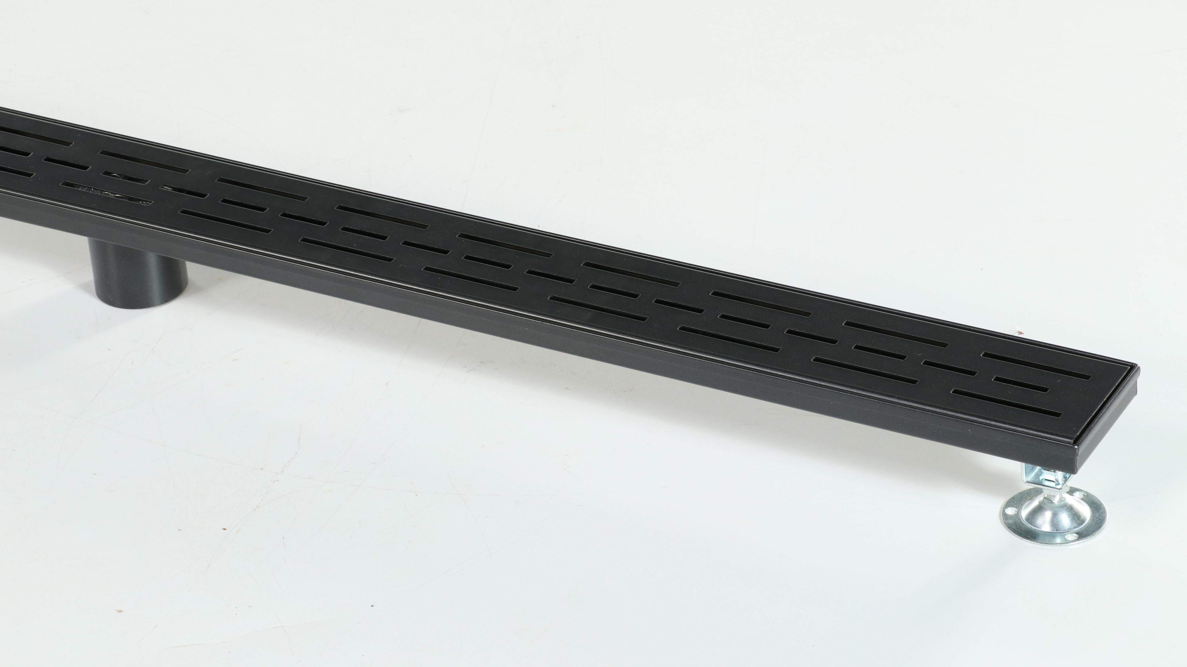 Matte Black Finish 4" Square and 48" Linear Shower Drains