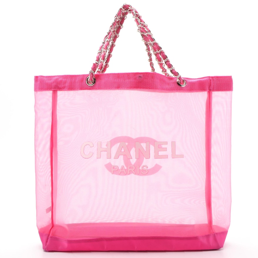 Chanel Promotional Tote in Pink Nylon Mesh