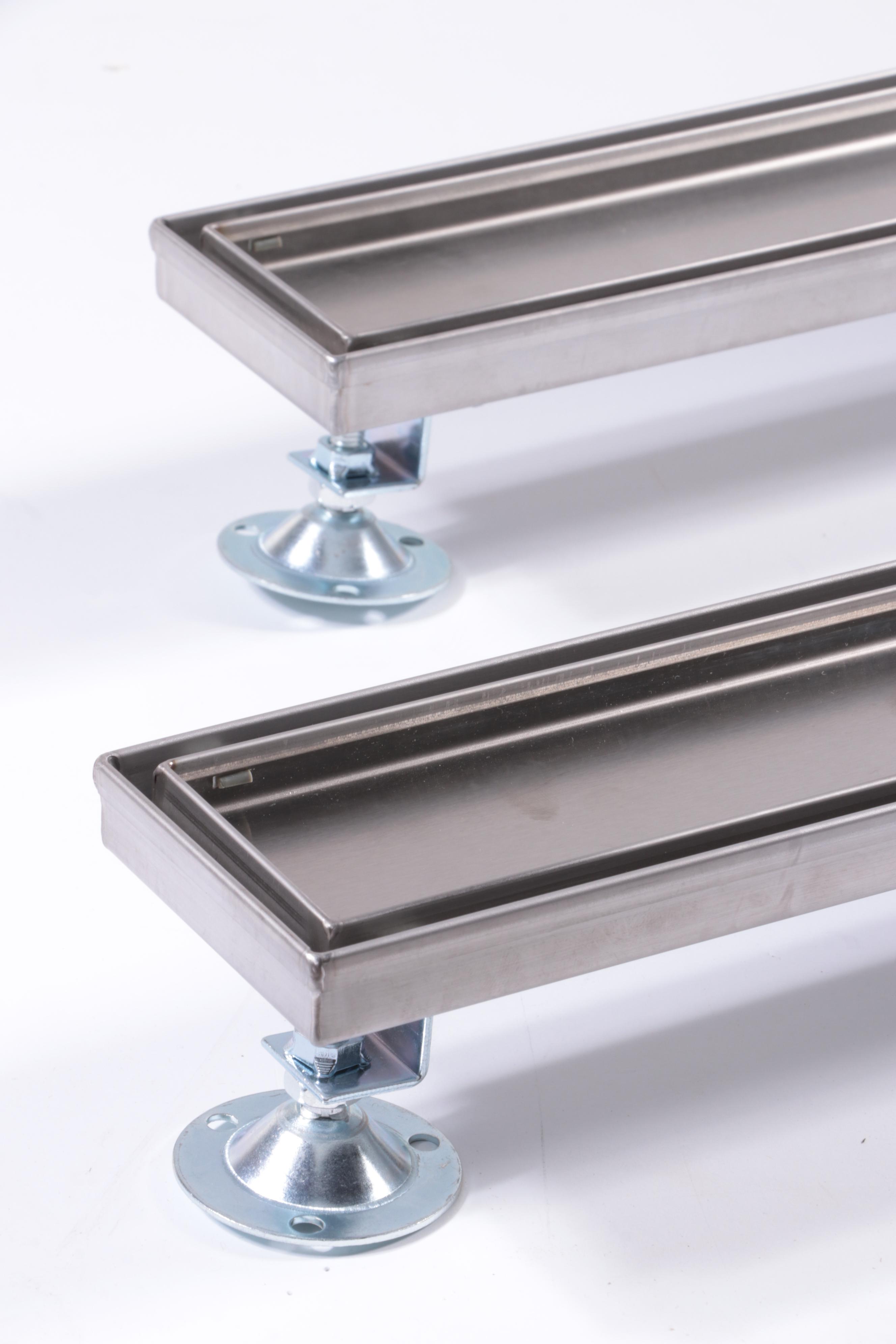 Brushed Stainless Steel 32" Linear Tile-In Shower Drains