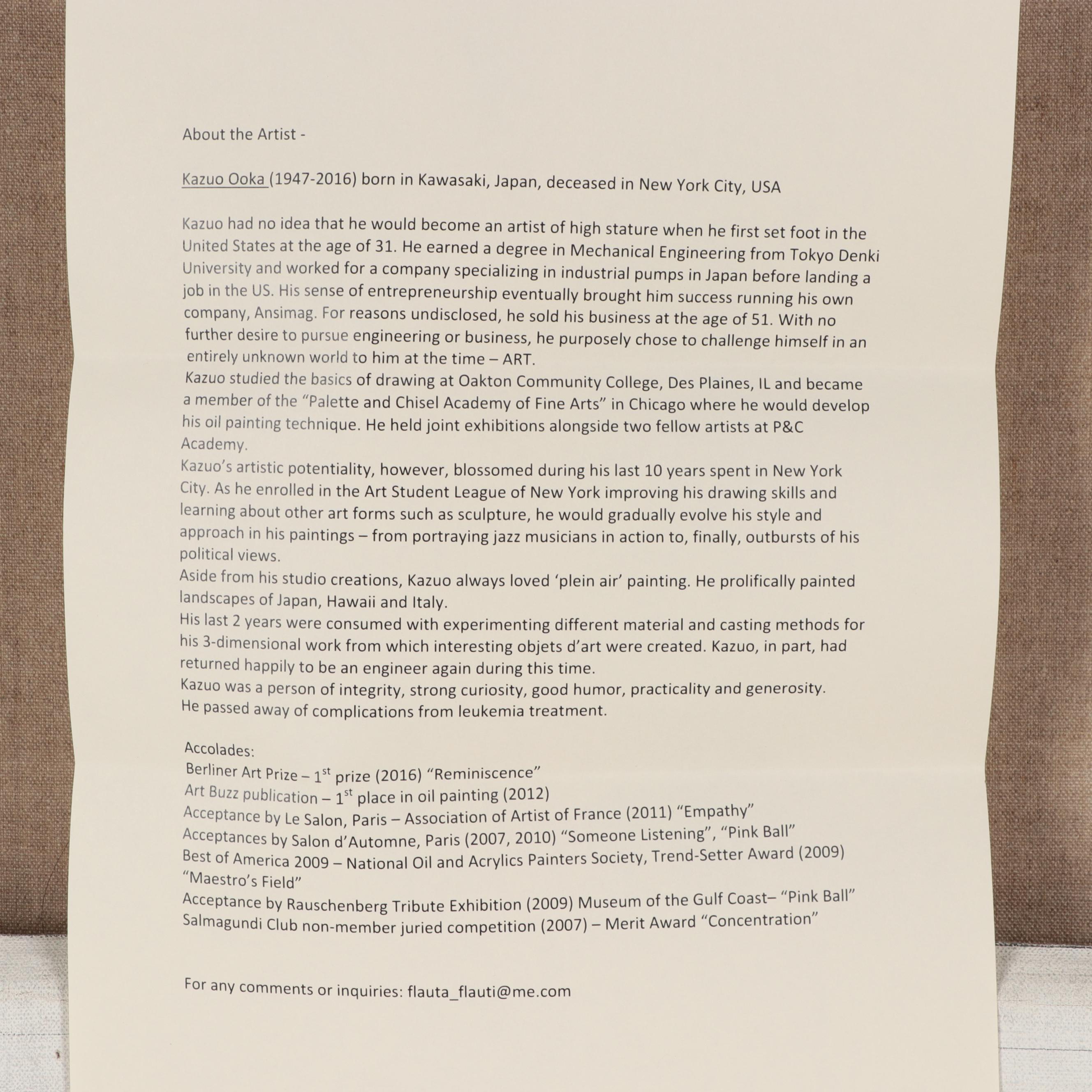 Kaz Ooka Large-Scale Oil Painting "Empathie," 2011