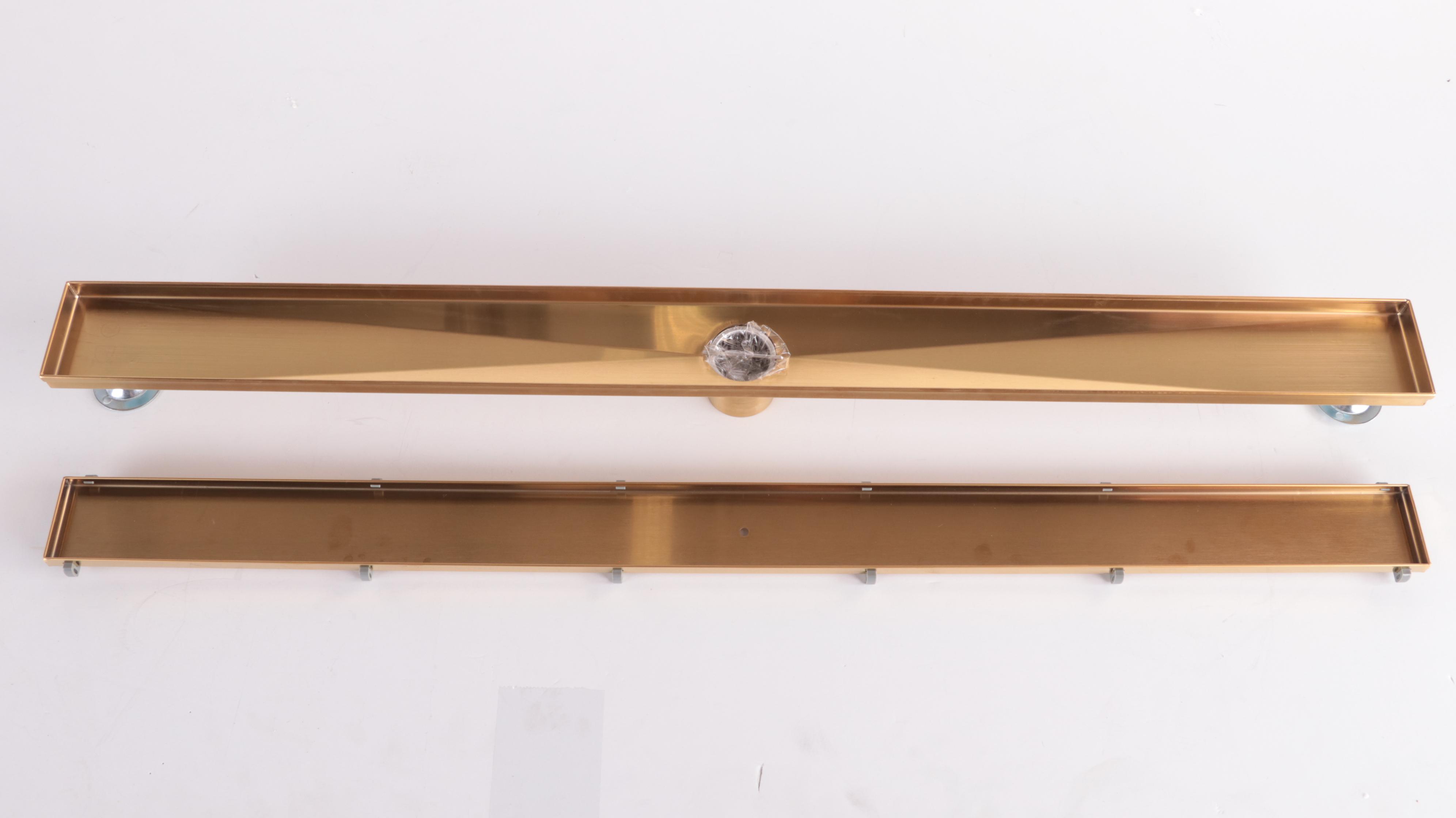Polished Brass Finish 40" Tile-In Shower Drain