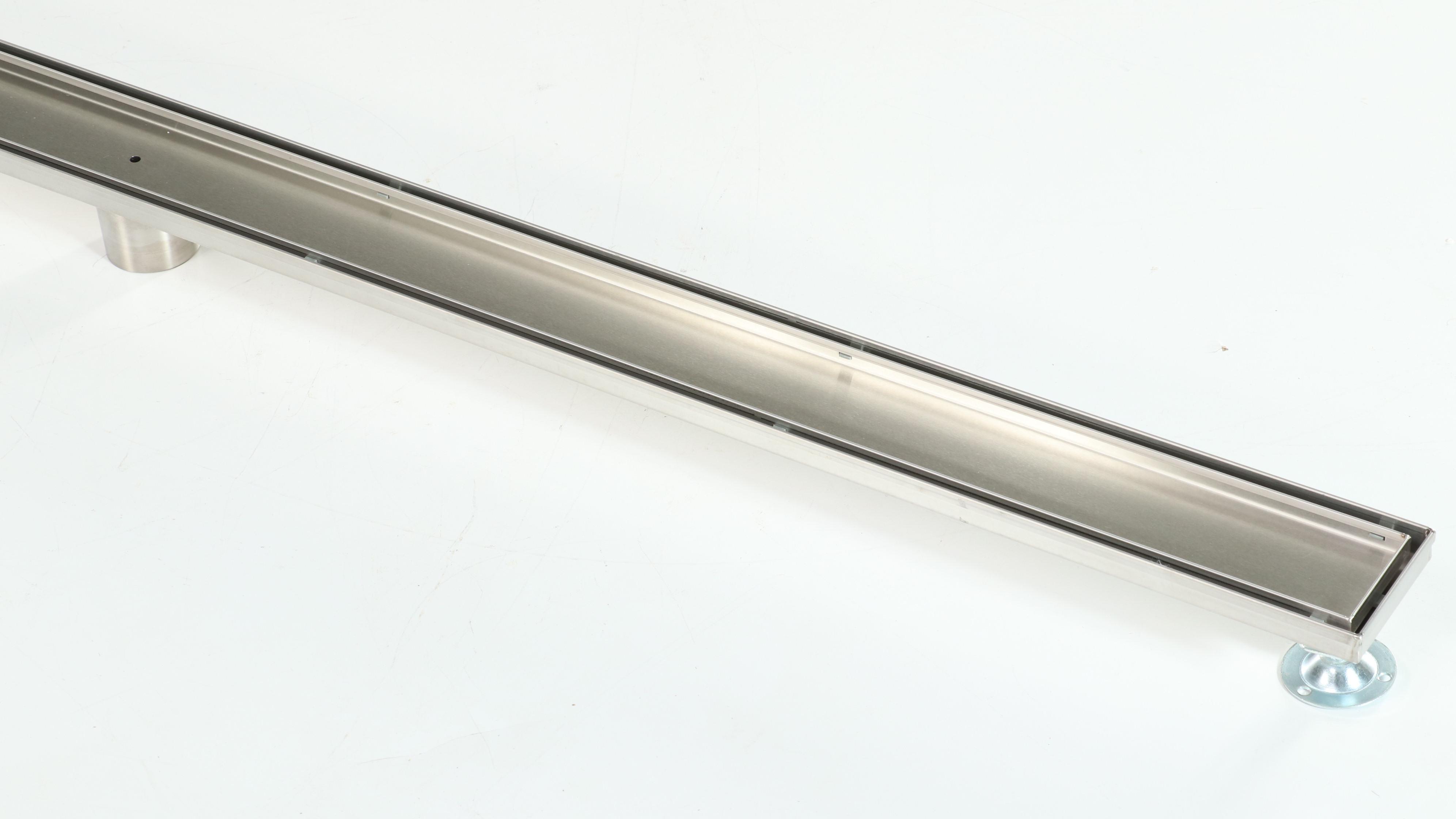 Brushed Stainless Steel Finish 60" Linear Tile-In Shower Drains