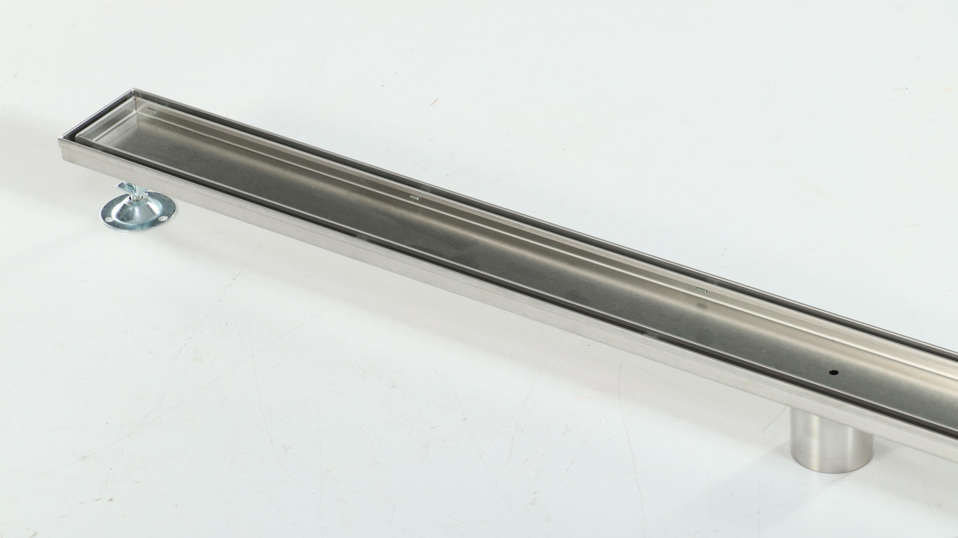 Brushed Stainless Steel 48" Linear Tile-In Shower Drain