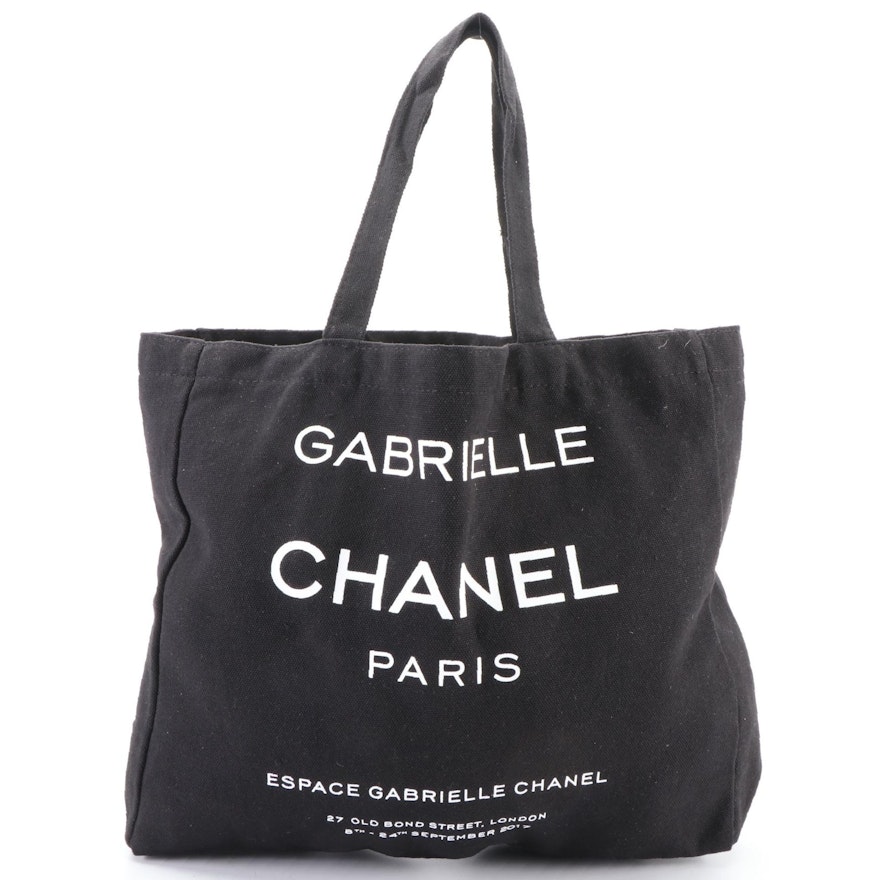 Chanel Promotional Tote Bag in Black Canvas