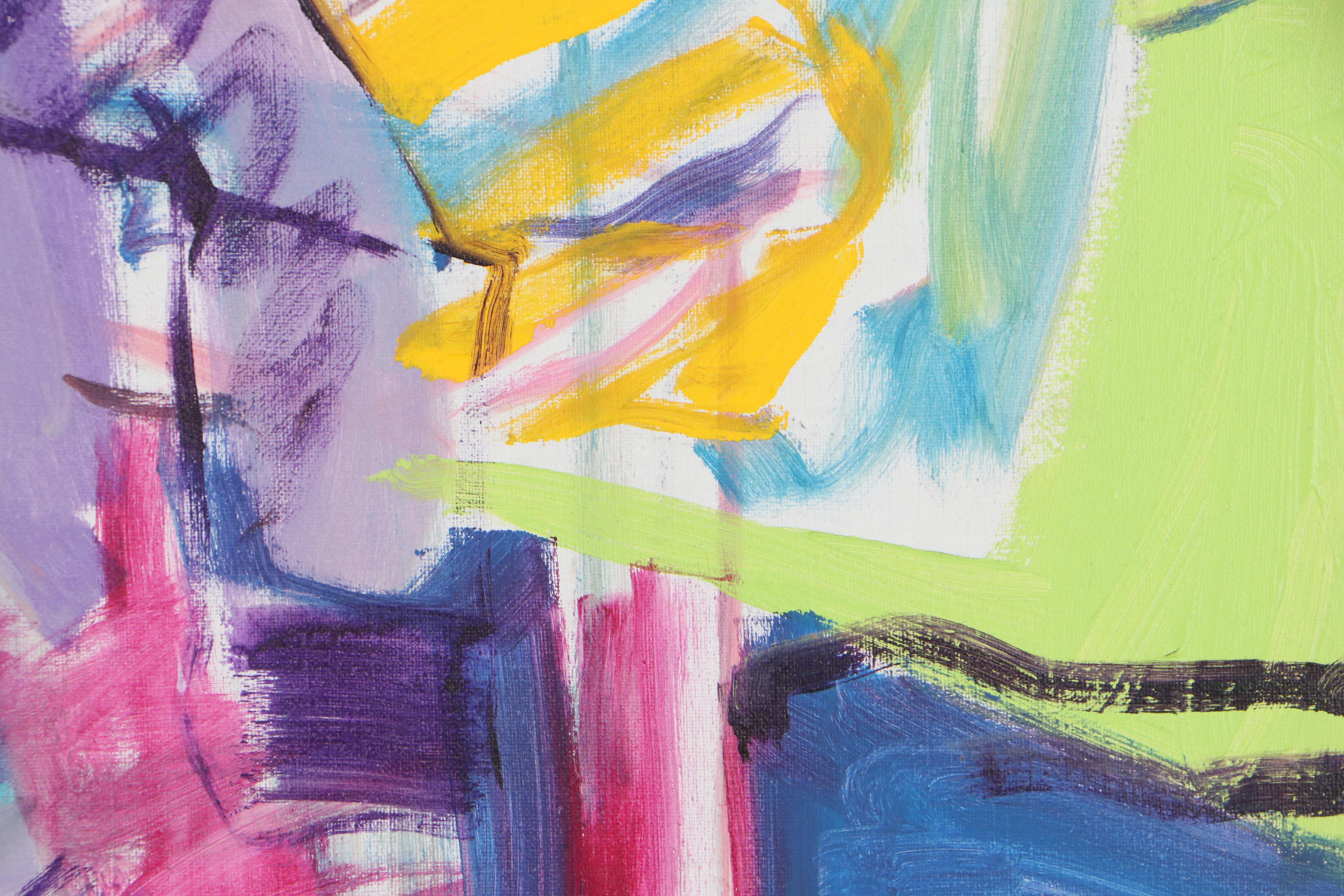 Marion Maas Figurative Oil Painting of Seated Nude, Late 20th Century