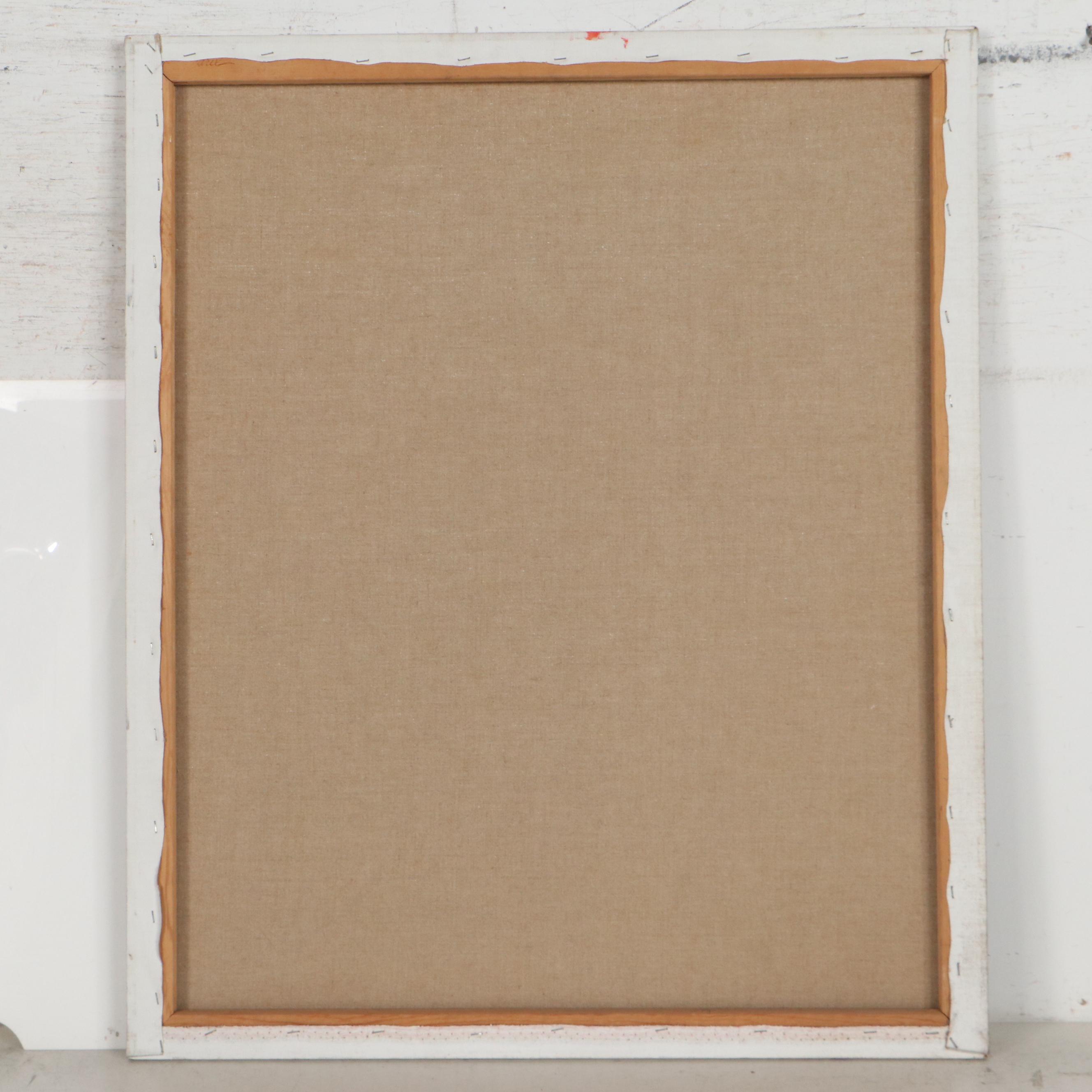 Marion Maas Figurative Oil Painting of Seated Nude, Late 20th Century