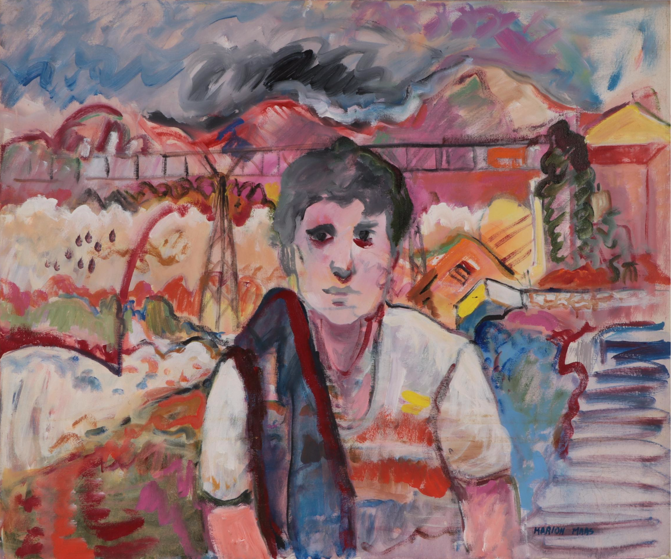 Marion Maas Figurative Oil Painting, Late 20th Century