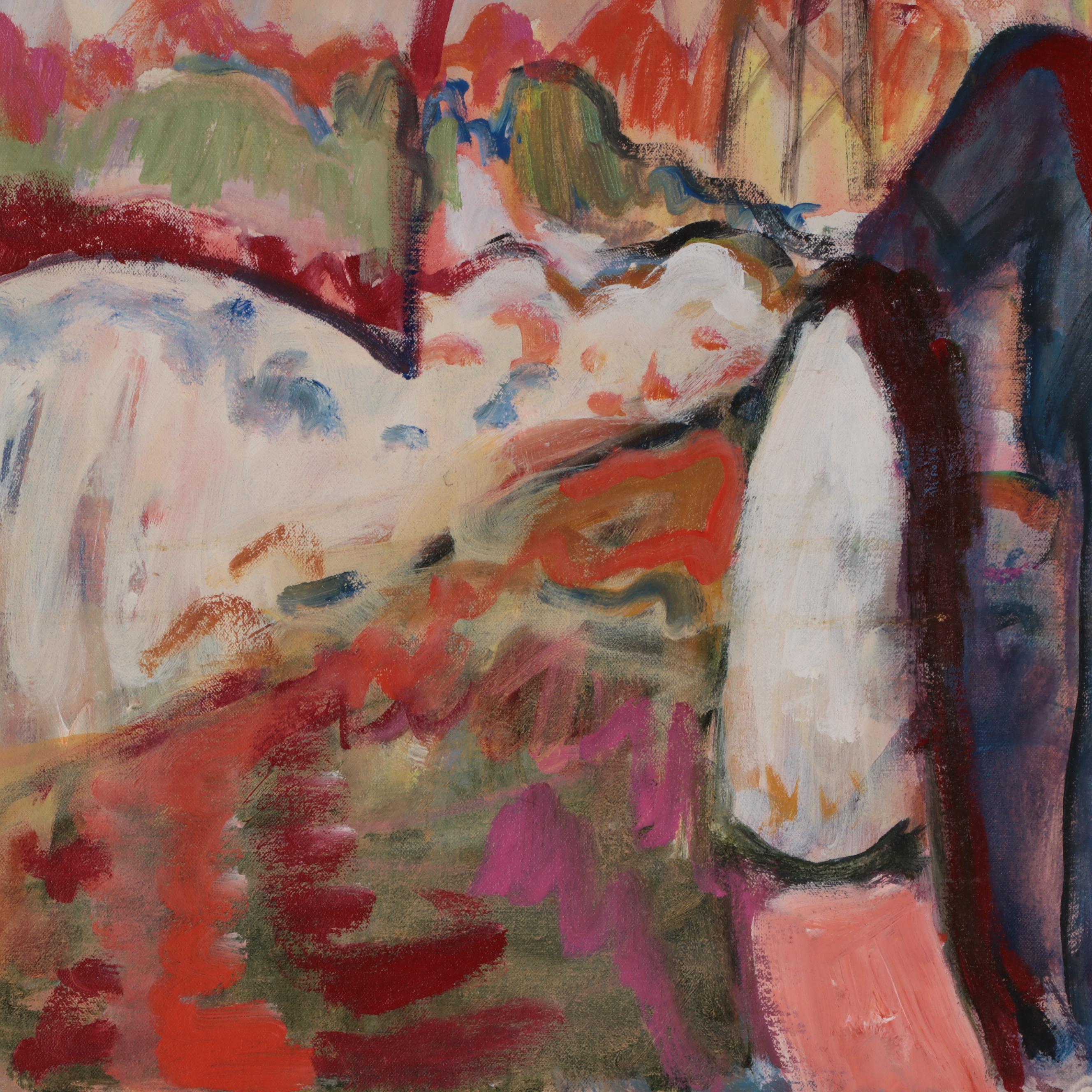 Marion Maas Figurative Oil Painting, Late 20th Century