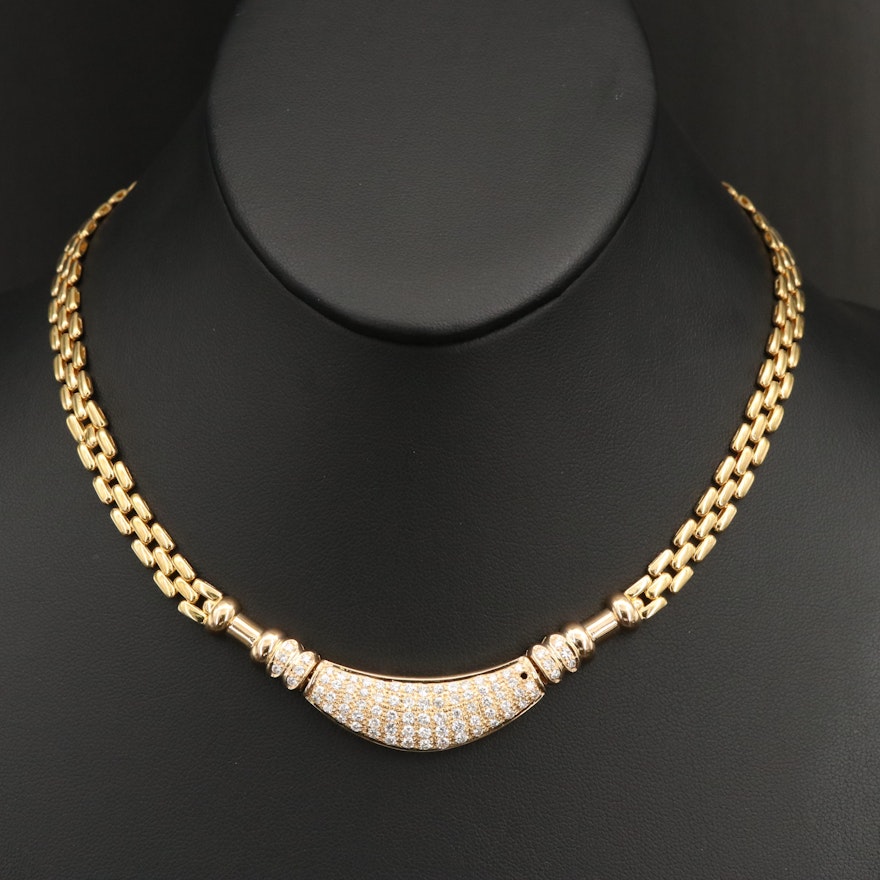 18K 2.02 CTW Diamond Stationary Necklace