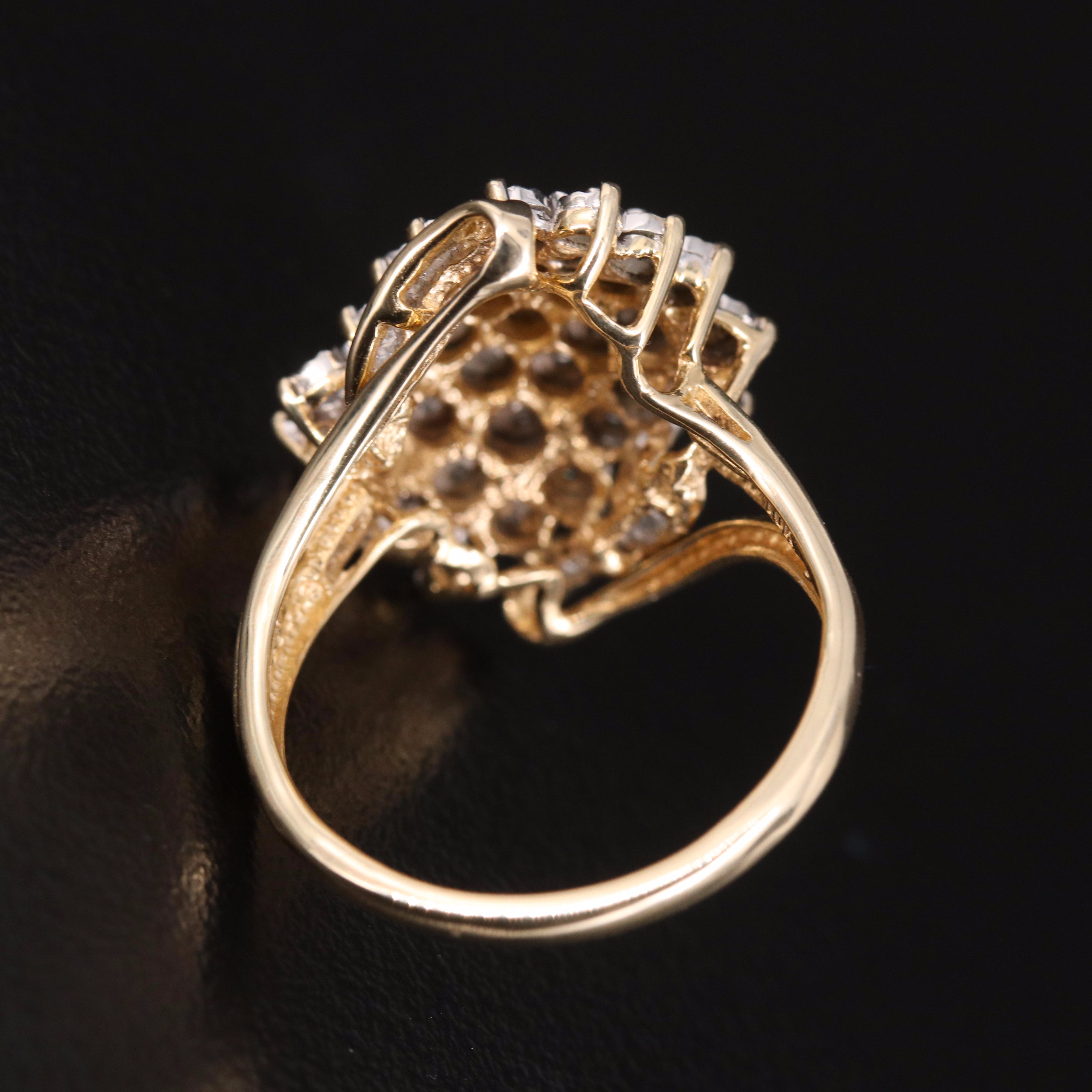 10K Diamond Cluster Ring