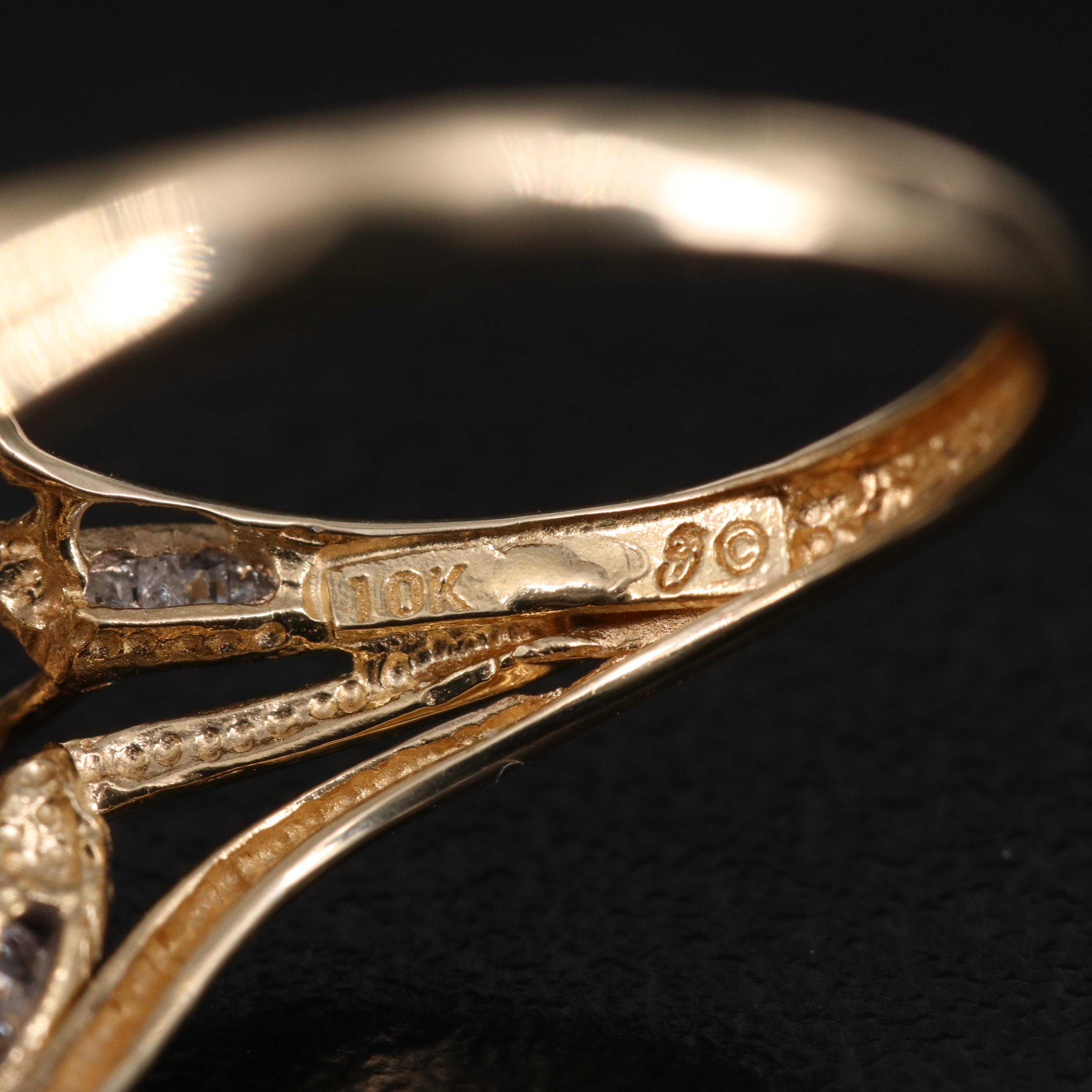 10K Diamond Cluster Ring