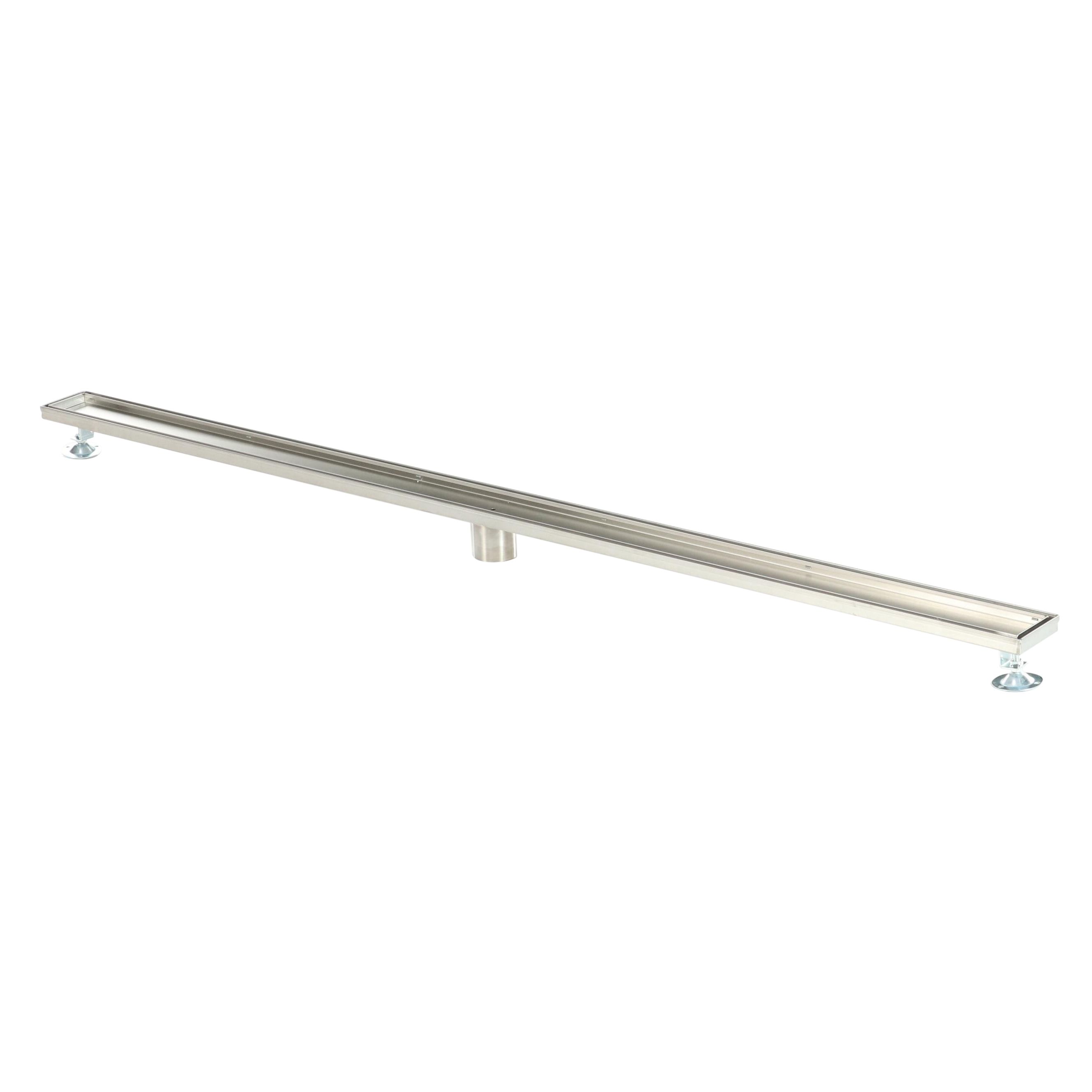 Brushed Stainless Steel Finish 60" Linear Tile-In Shower Drains