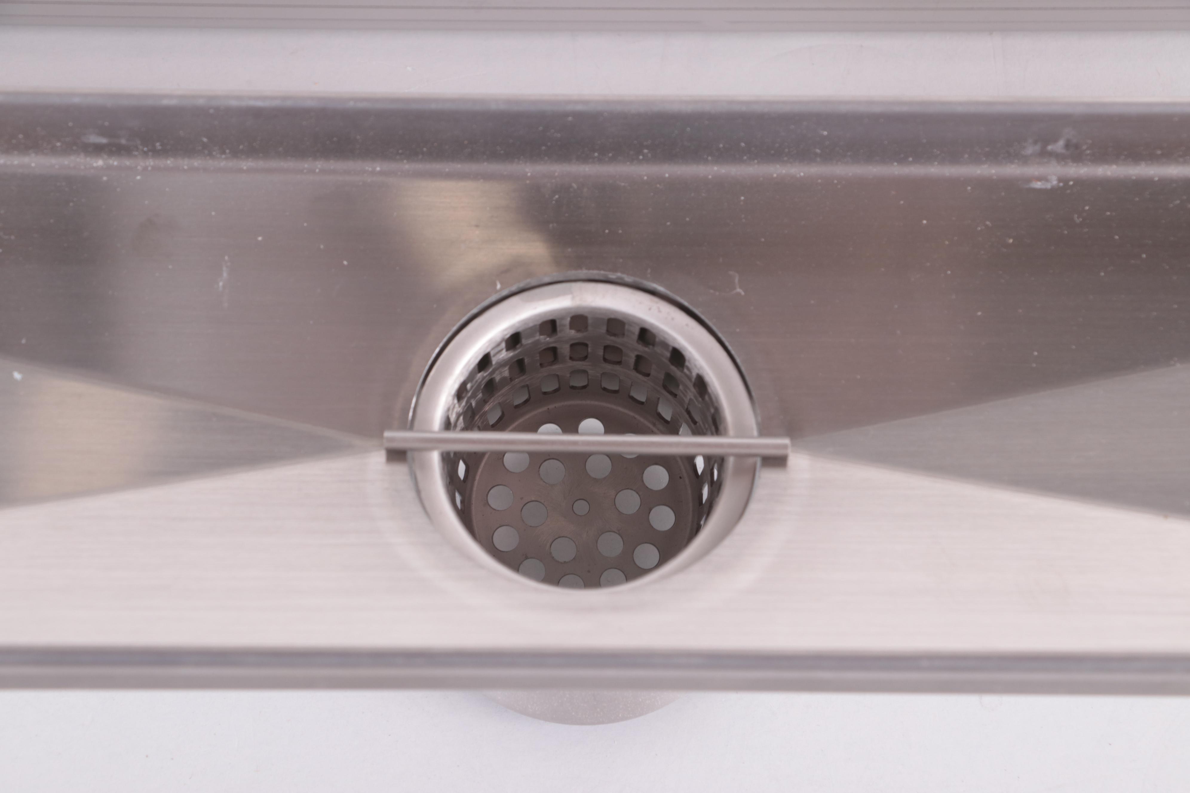 Brushed Stainless Steel Finish 18" and 36" Linear Tile-In Shower Drains