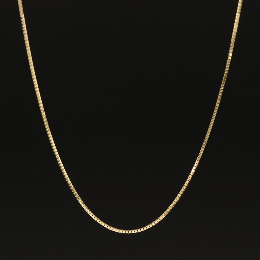 14K Box Chain Necklace