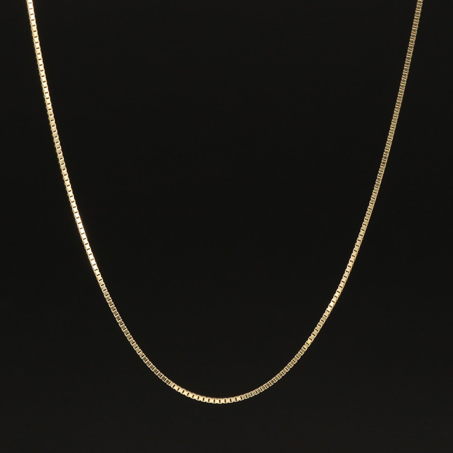 14K Box Chain Necklace