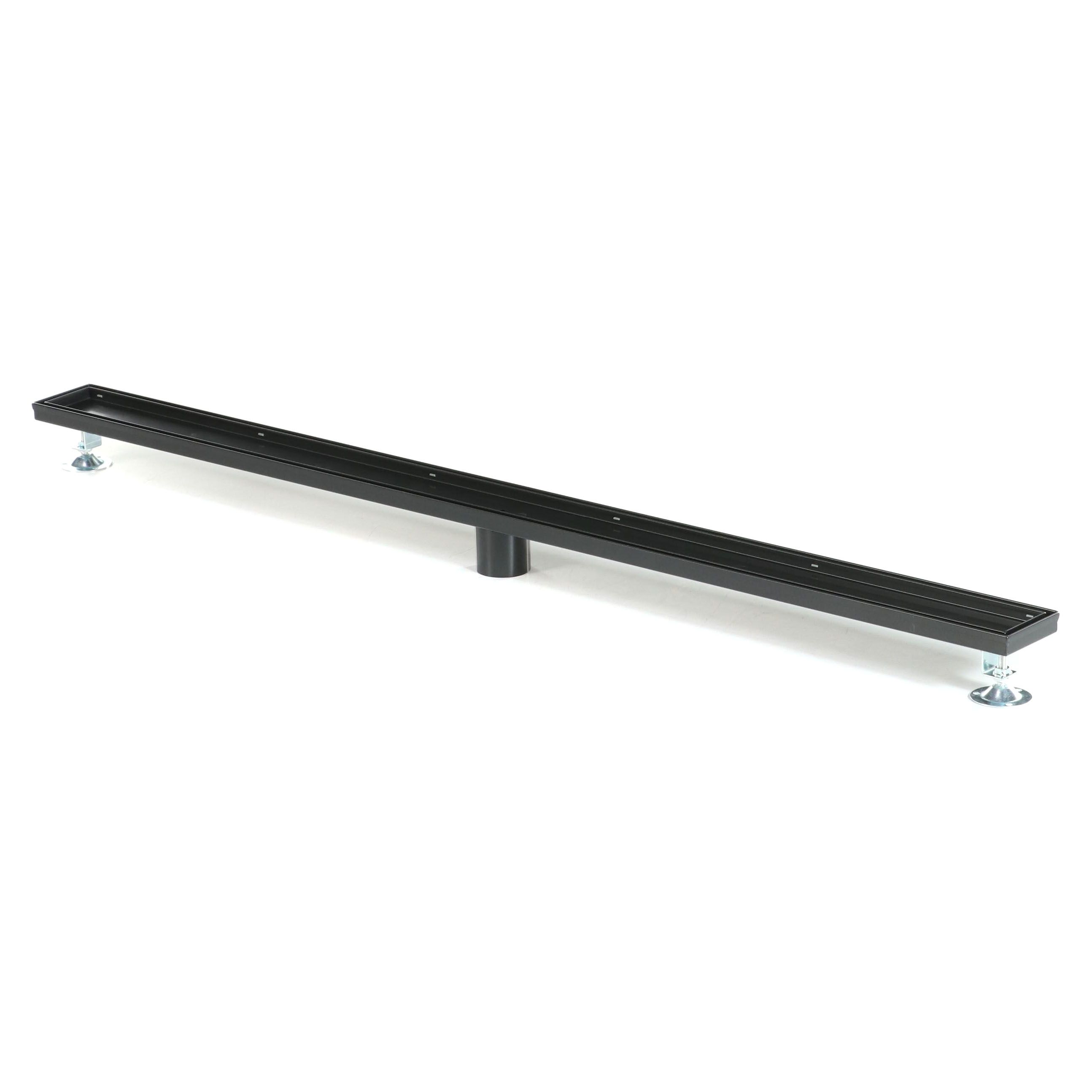 Matte Black Finish 48" Linear Tile-In Shower Drain