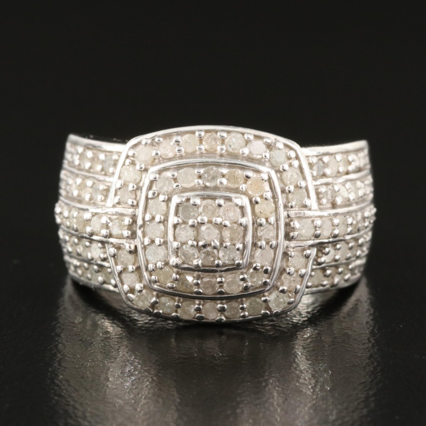 Sterling Diamond Ring