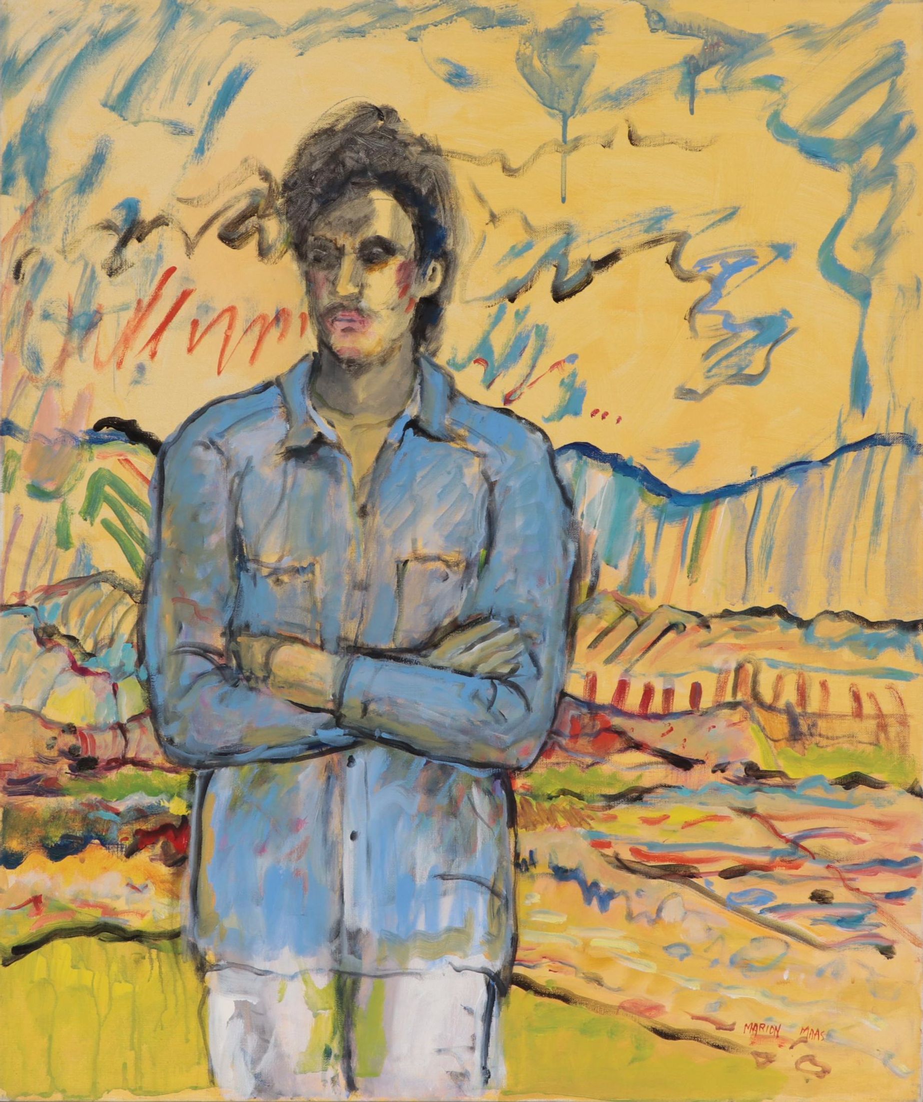 Marion Maas Figurative Oil Painting, Late 20th Century