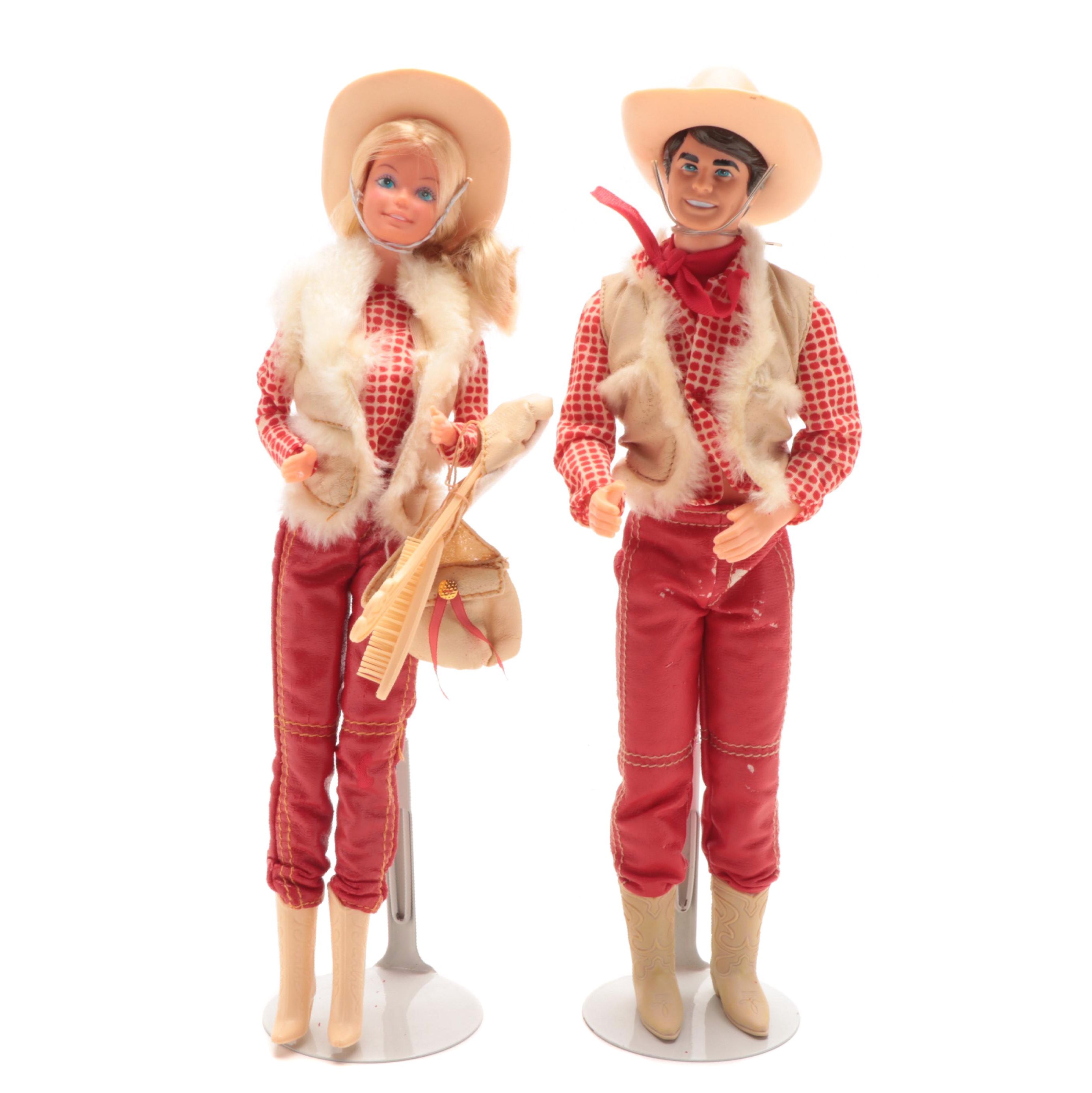 Horse Lovin' Barbie and Ken in Original Western Wear, 1982