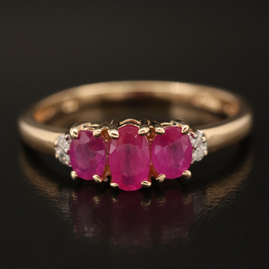 14K Ruby and Diamond Ring