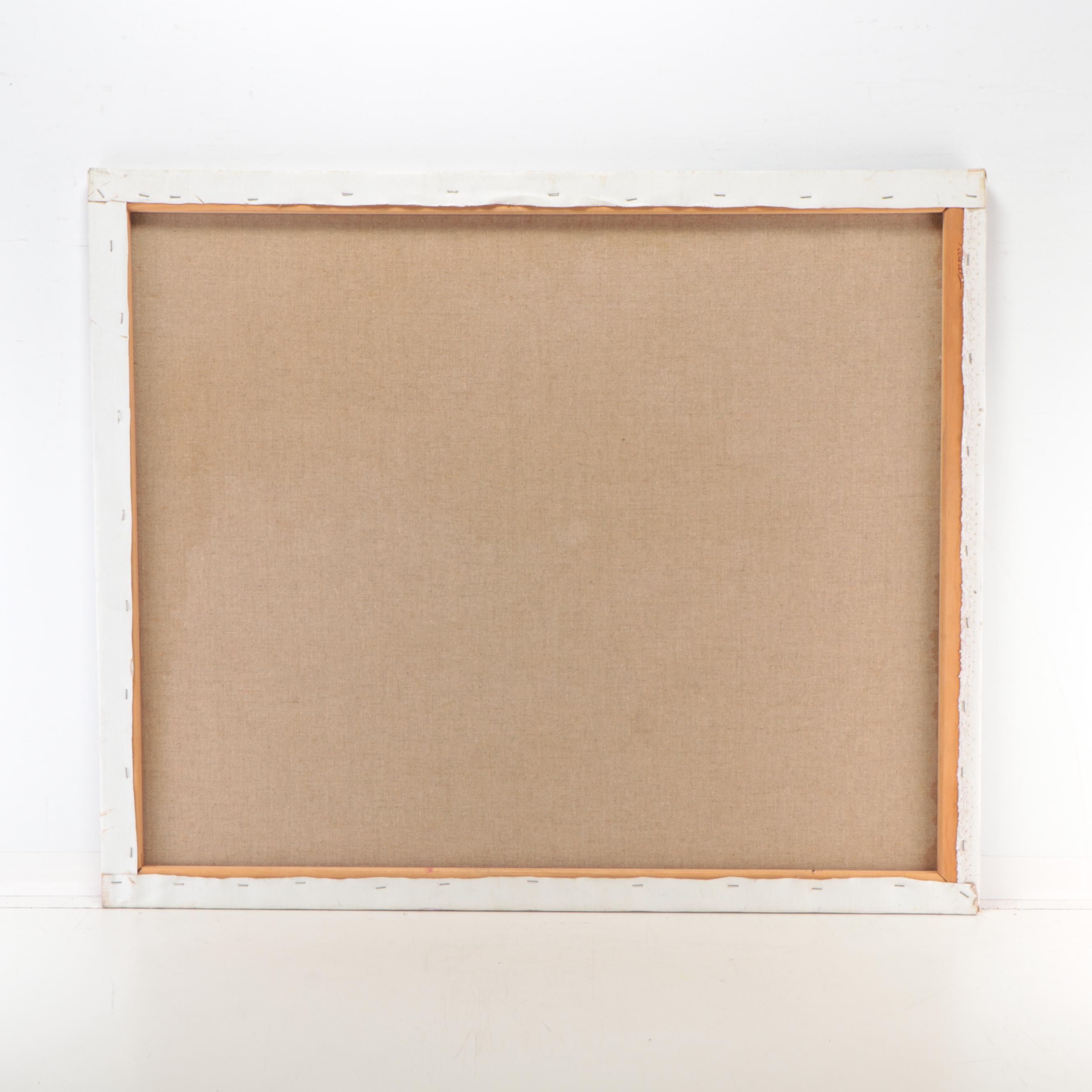 Marion Maas Modernist Portrait of Seated Woman Oil Painting