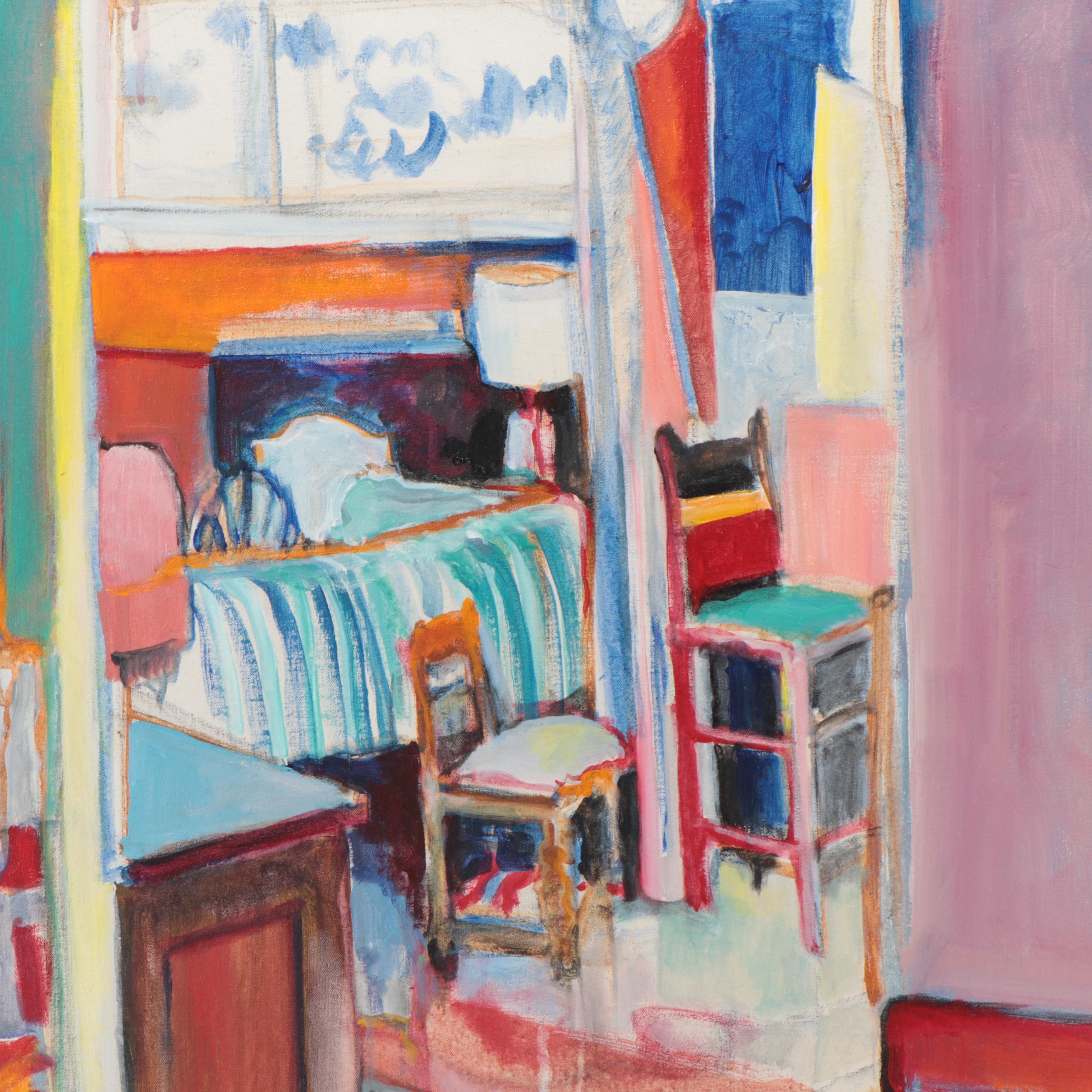 Marion Maas Interior Scene Oil Painting