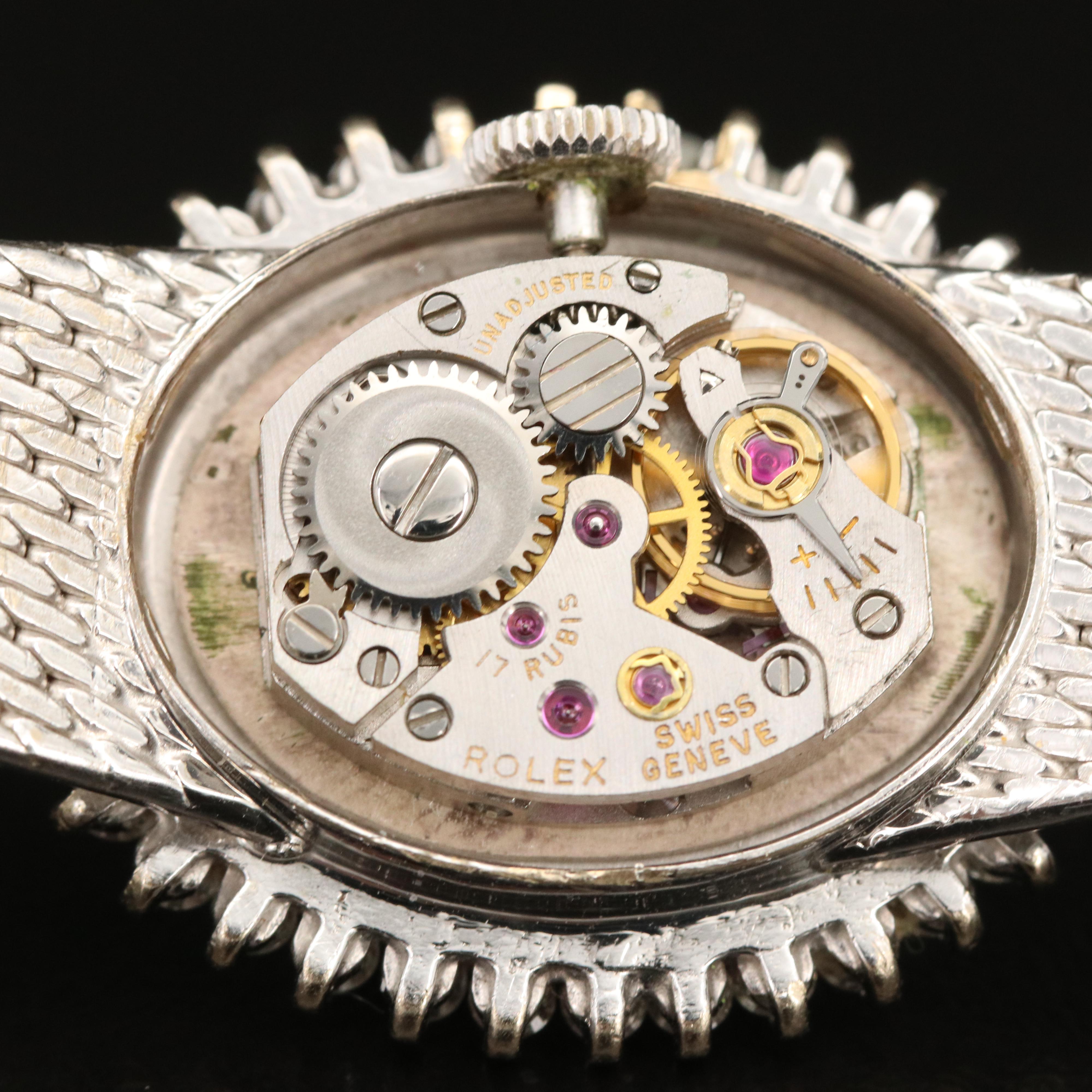 14K Rolex Diamond Cocktail Watch