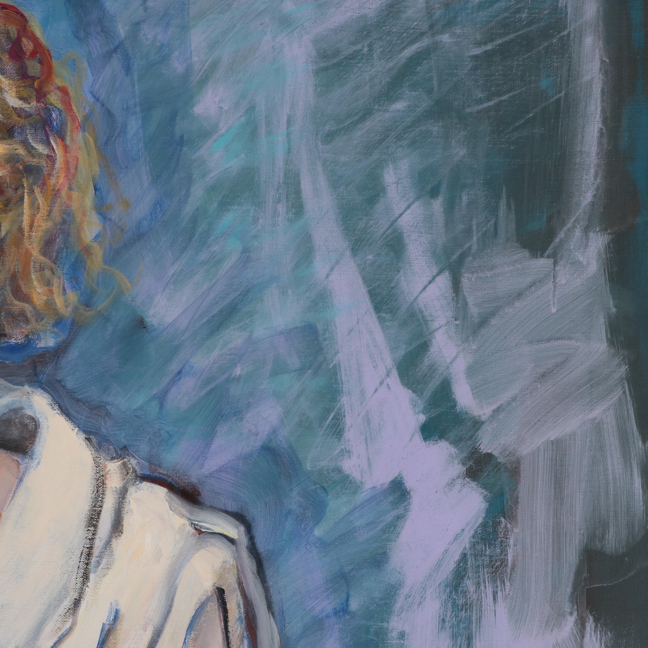 Marion Maas Modernist Portrait Oil Painting