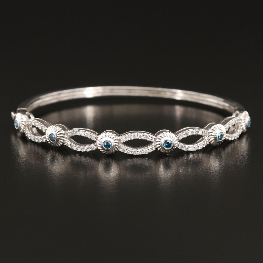 10K 1.02 CTW Diamond Openwork Bangle