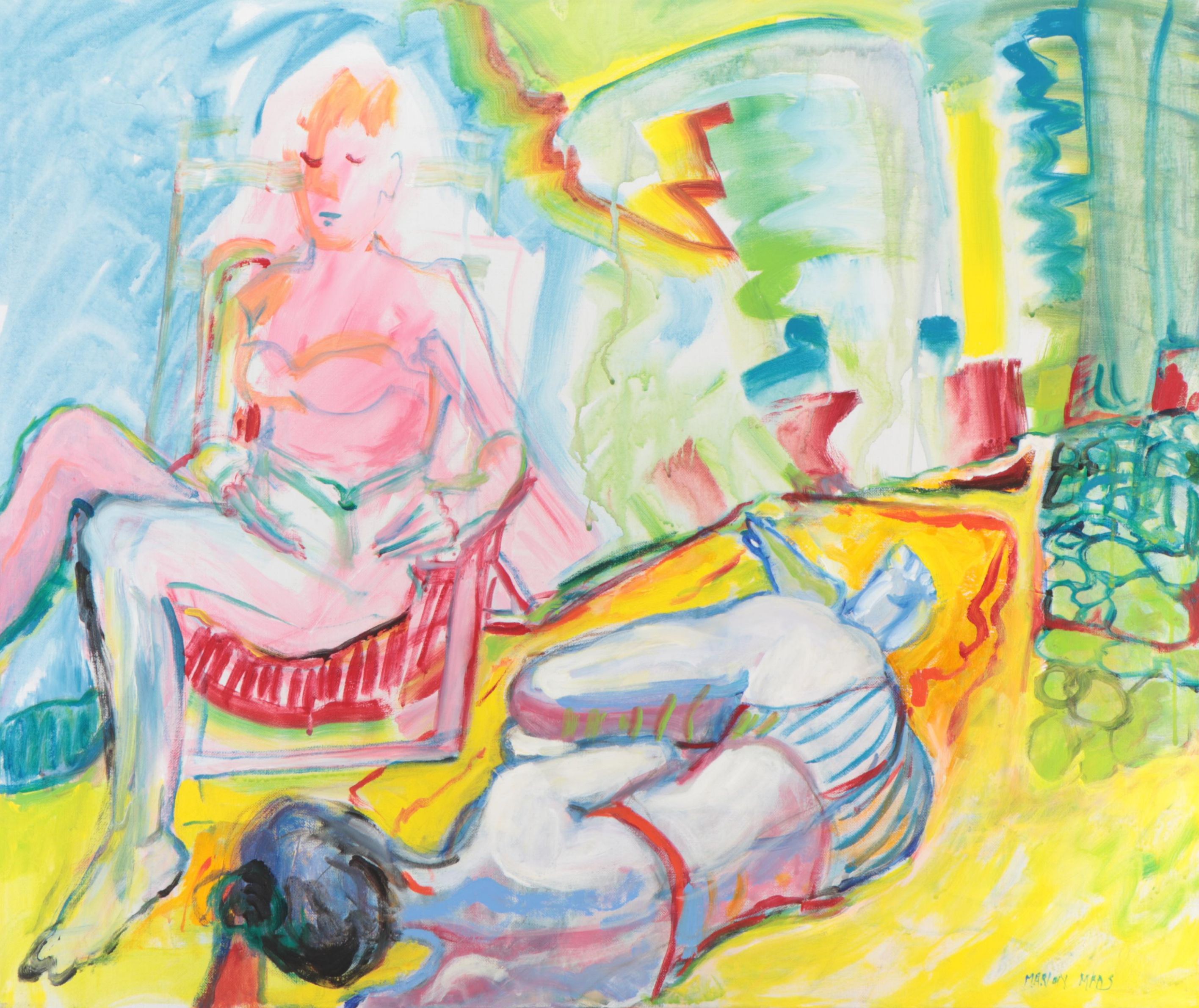 Marion Maas Modernist Figurative Oil Painting