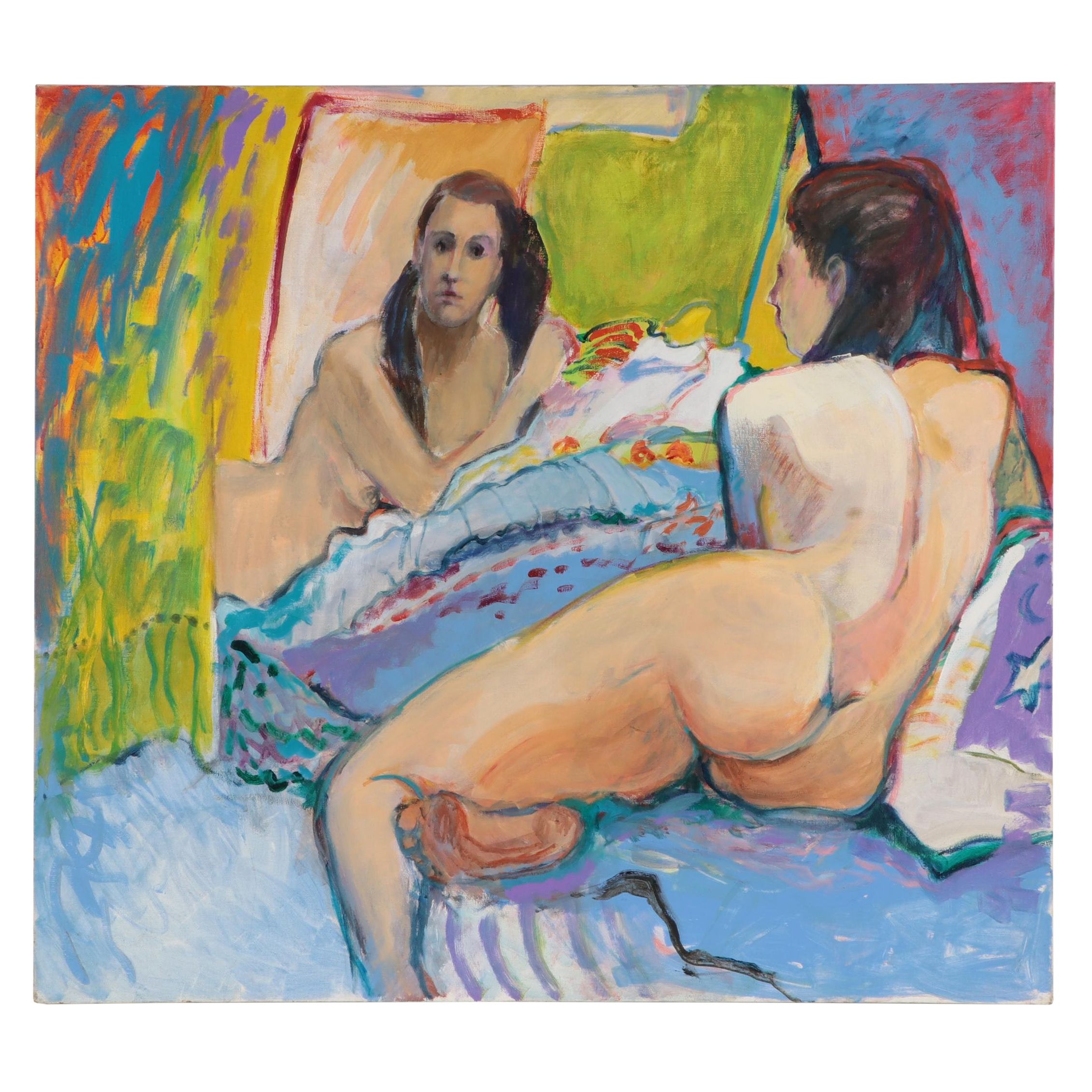 Marion Maas Modernist Figurative Oil Painting