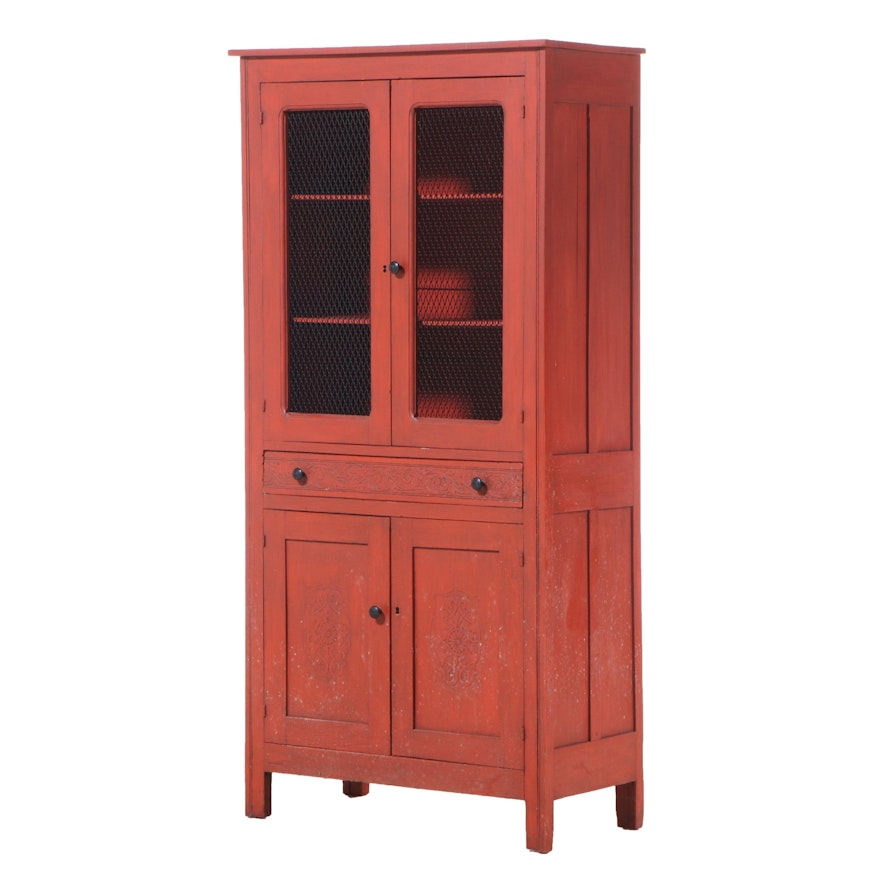 Victorian Oak Cupboard with Later Paint