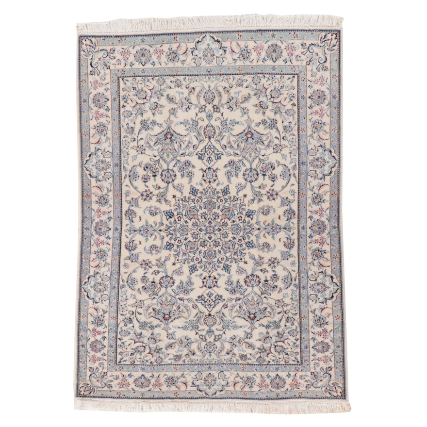 3'7 x 5'4 Hand-Knotted Persian Nain Area Rug