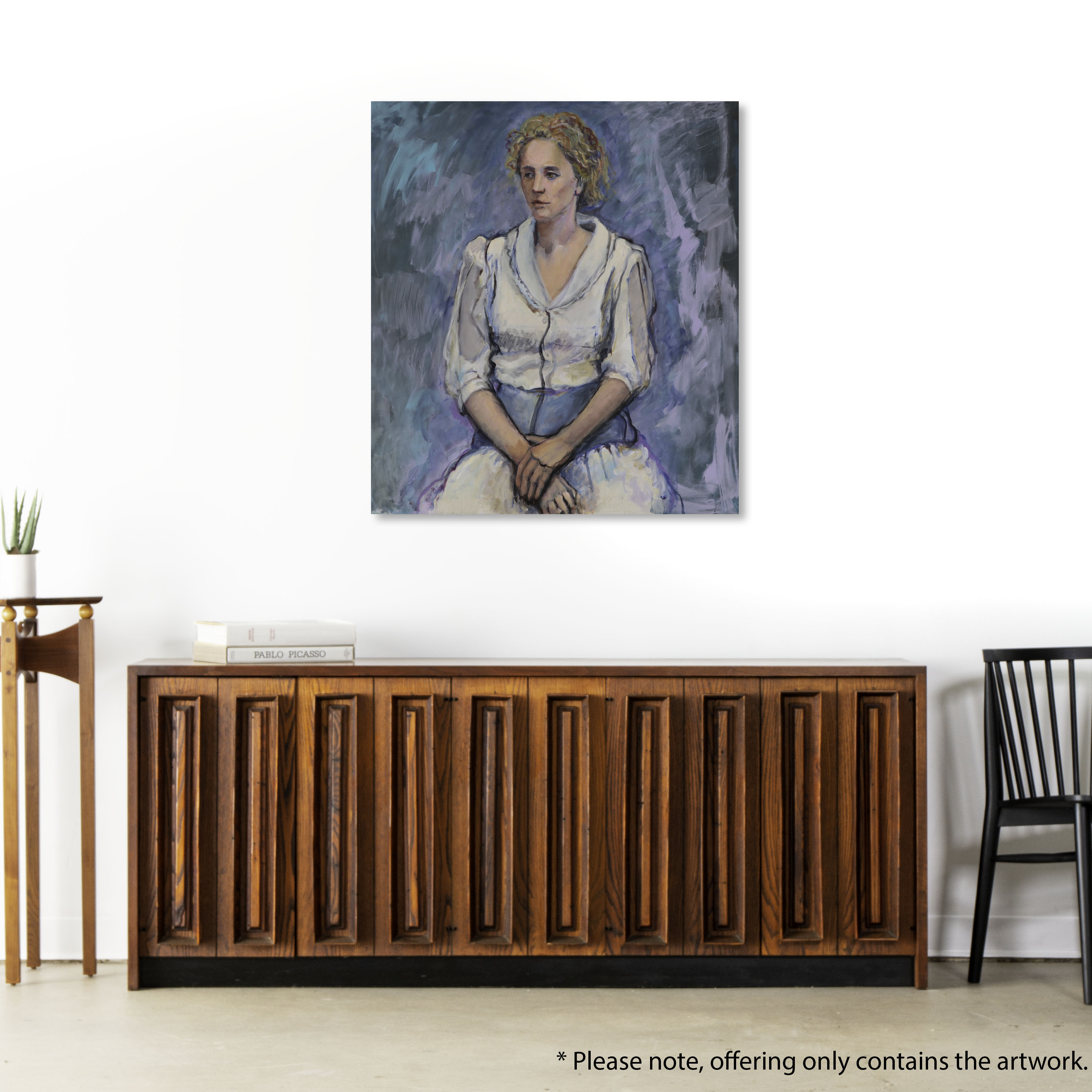 Marion Maas Modernist Portrait Oil Painting