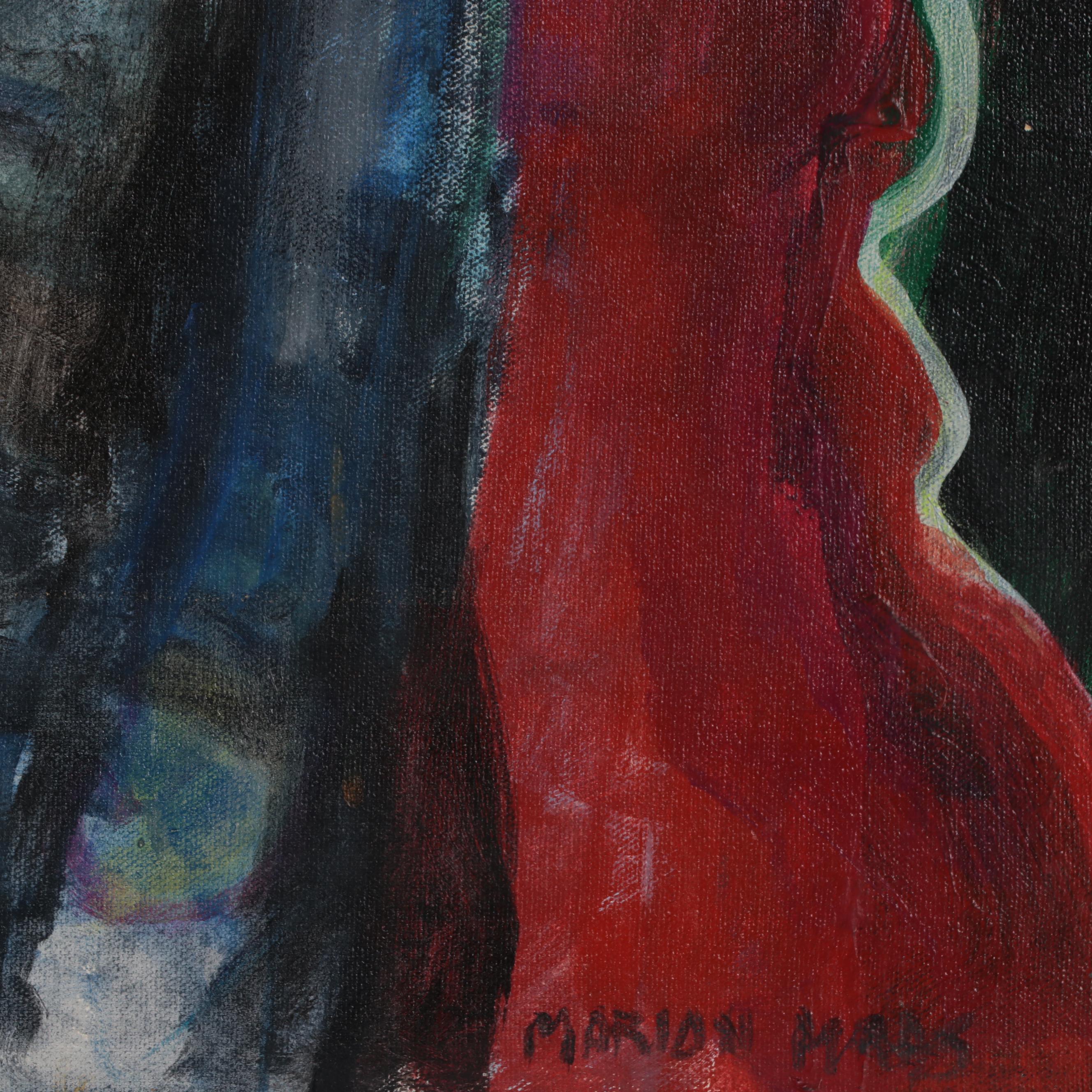 Marion Maas Fauvist Style Figural Oil Painting