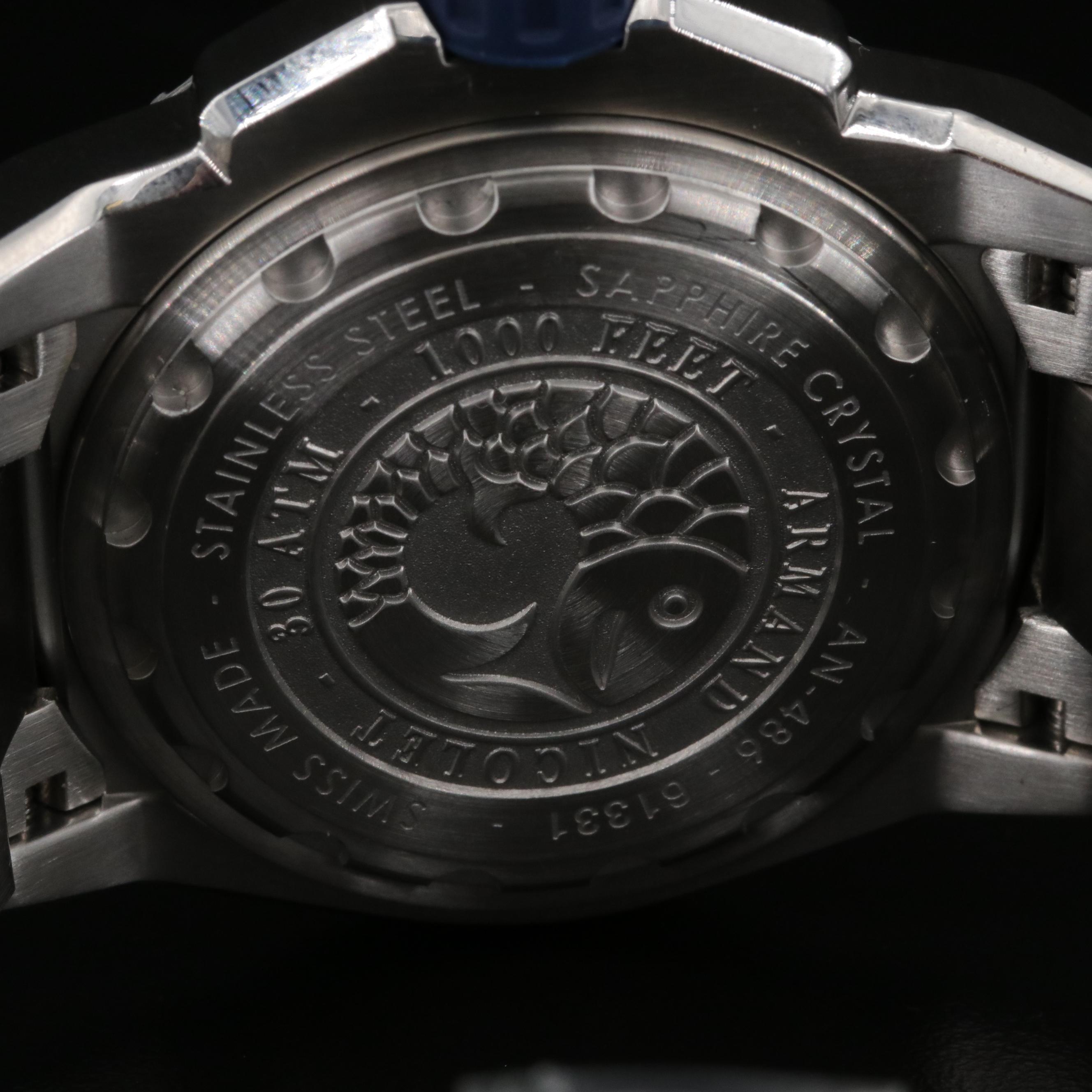 Armand Nicolet J59 GMT Diver "Pepsi" Automatic Stainless Steel Watch