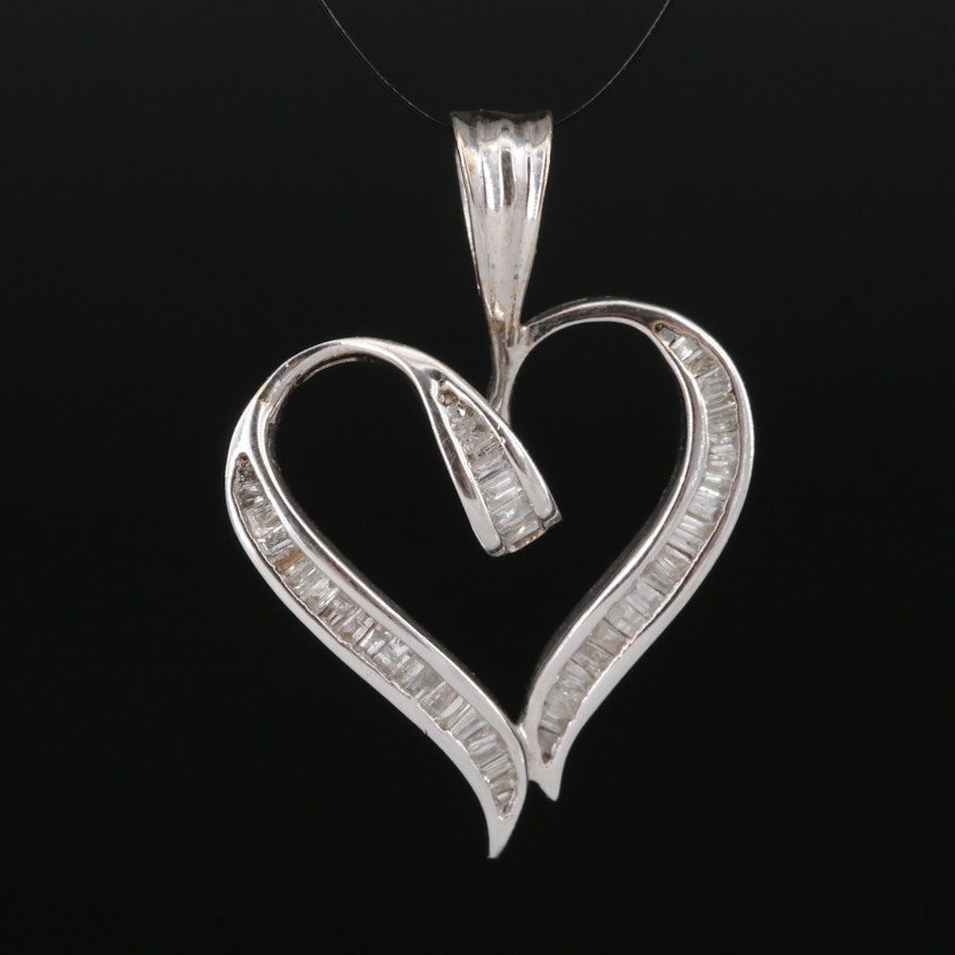 14K 0.48 CTW Diamond Heart Pendant