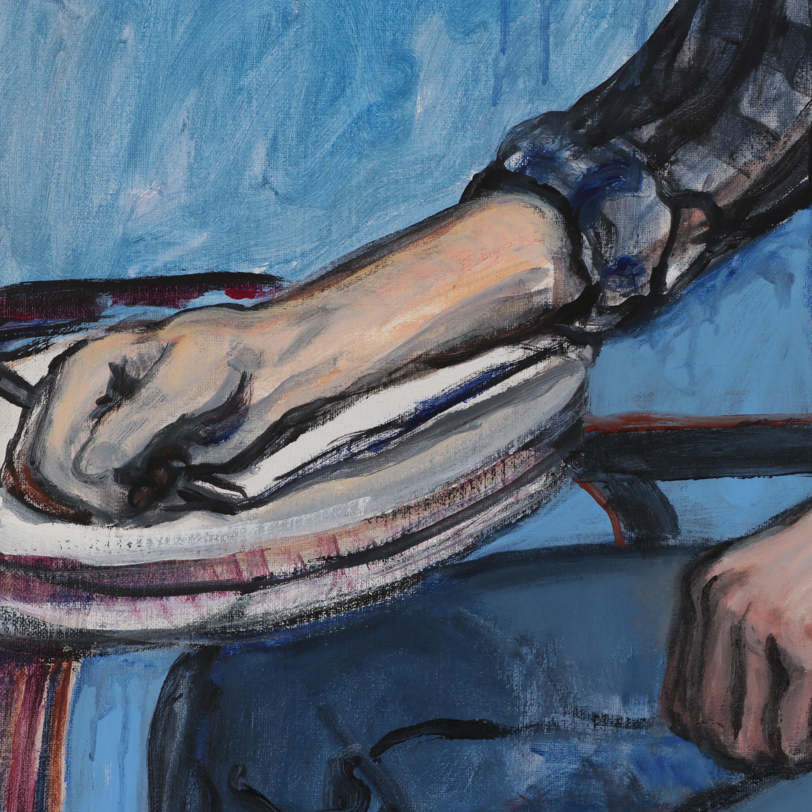 Marion Mass Oil Portrait of Seated Man