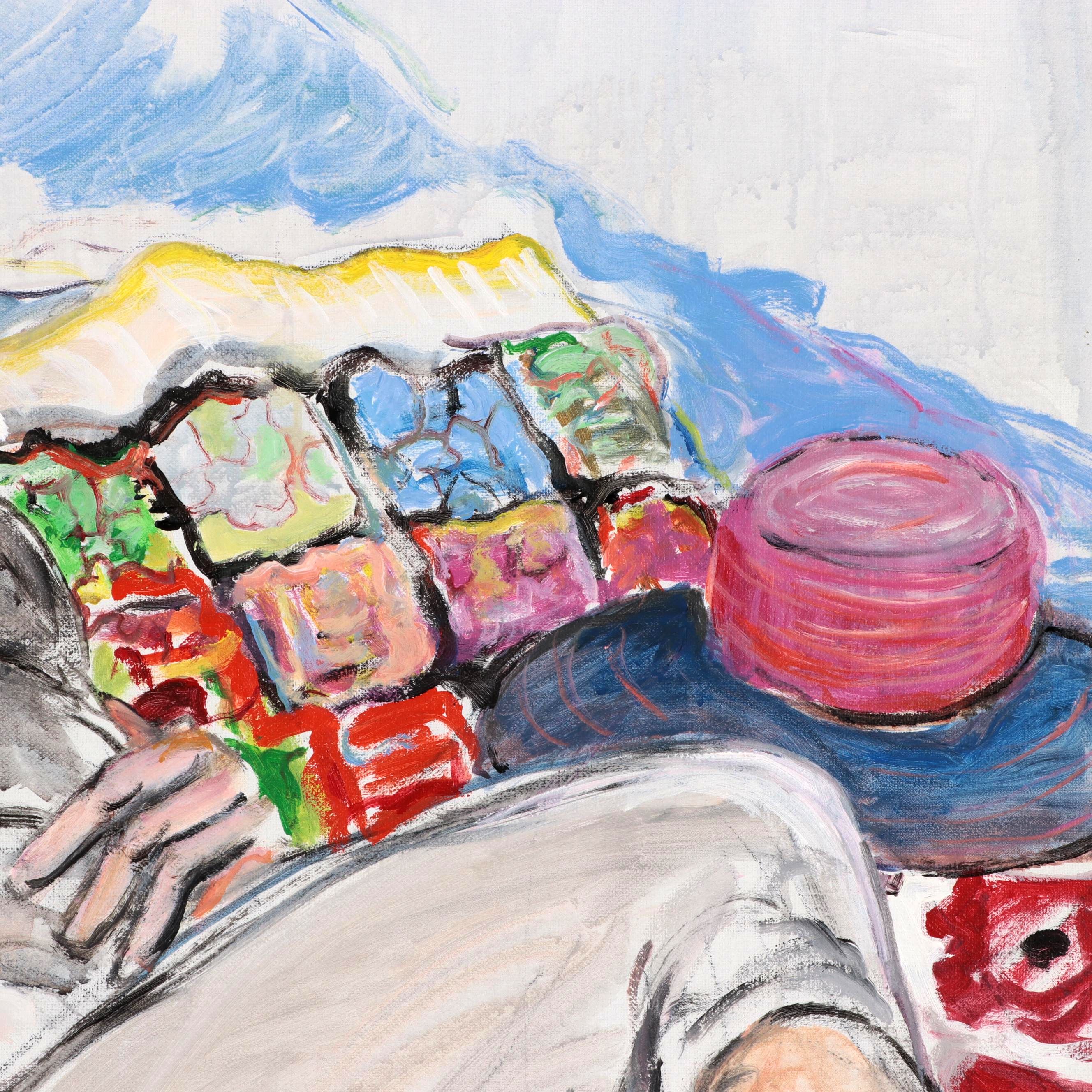 Marion Maas Oil Painting of Reclining Figure