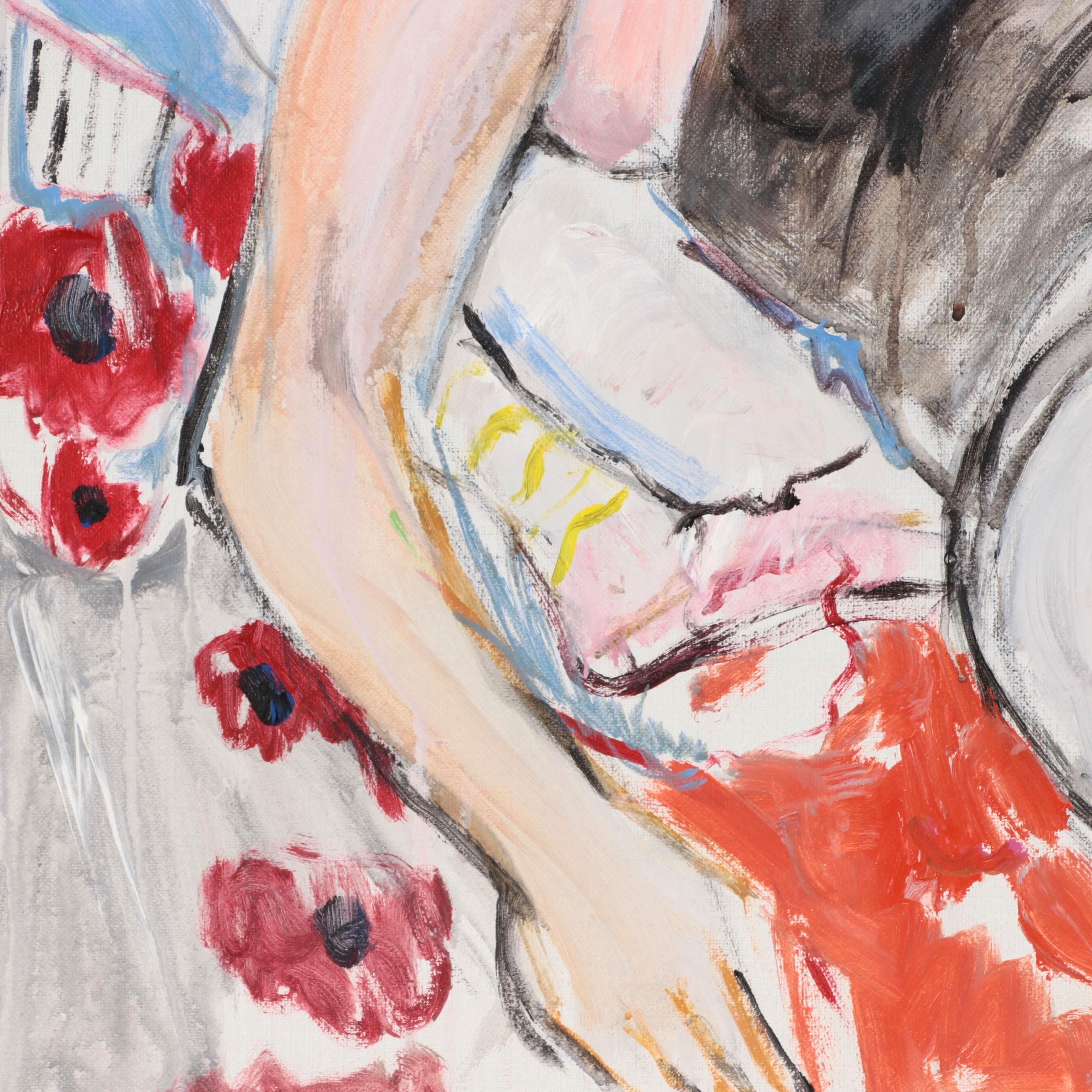 Marion Maas Oil Painting of Reclining Figure