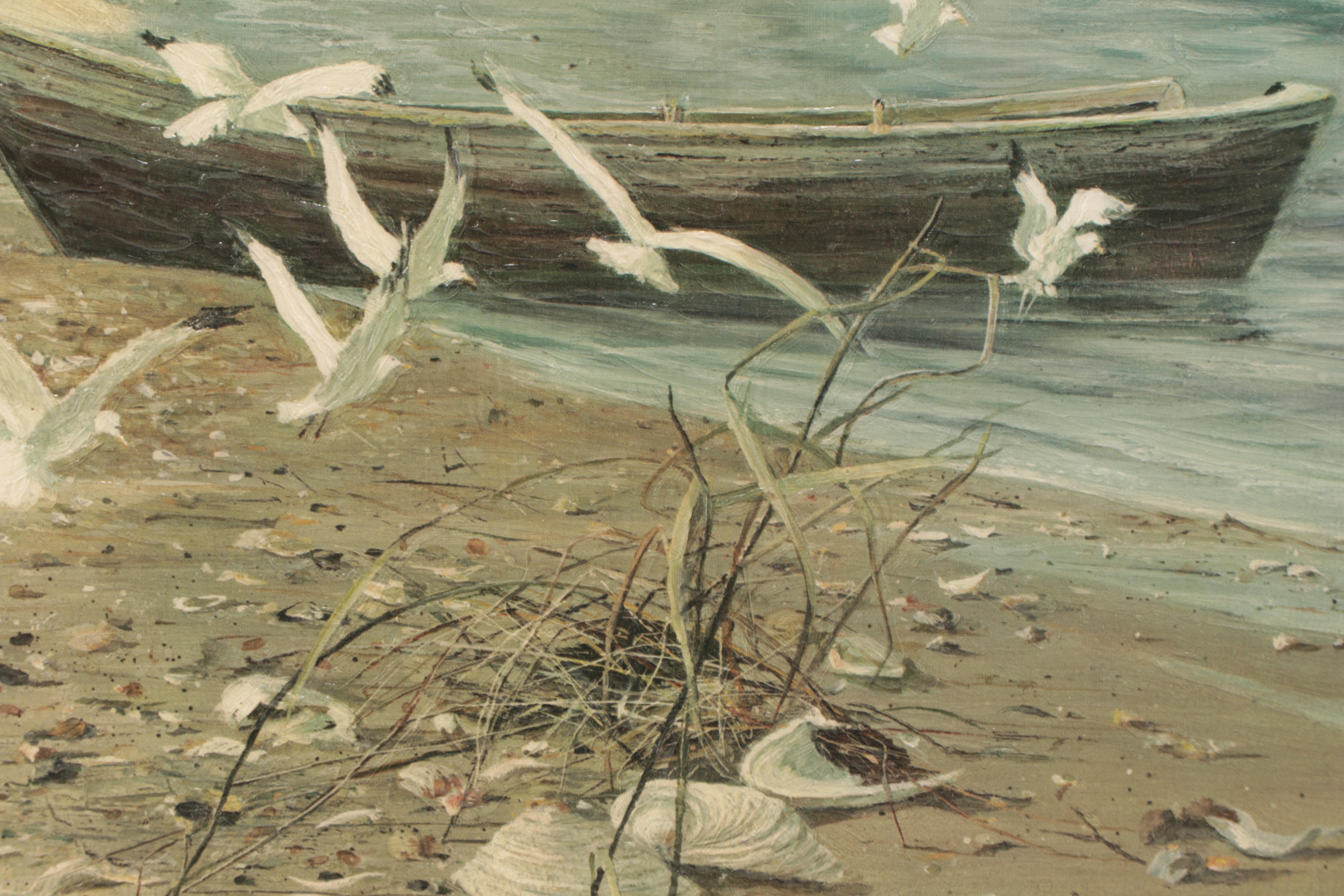 Carolyn Bullis Blish Coastal Scene Oil Painting