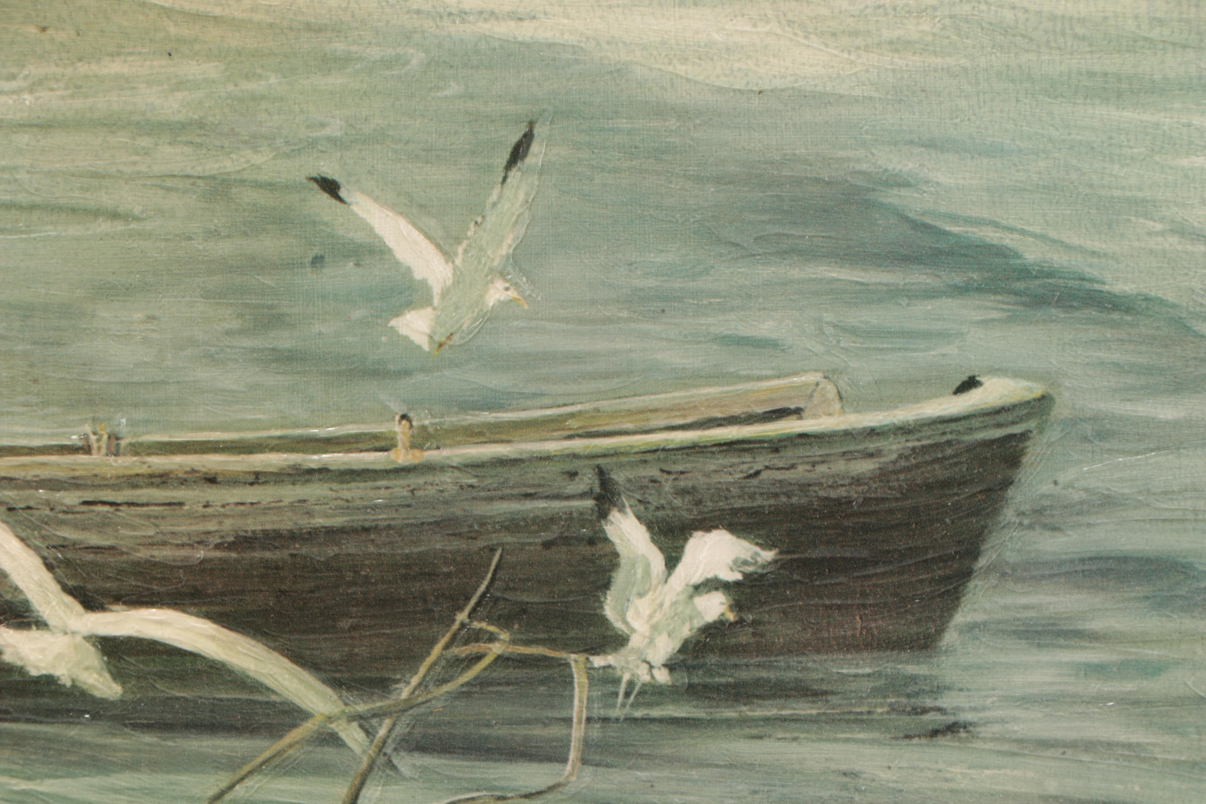 Carolyn Bullis Blish Coastal Scene Oil Painting