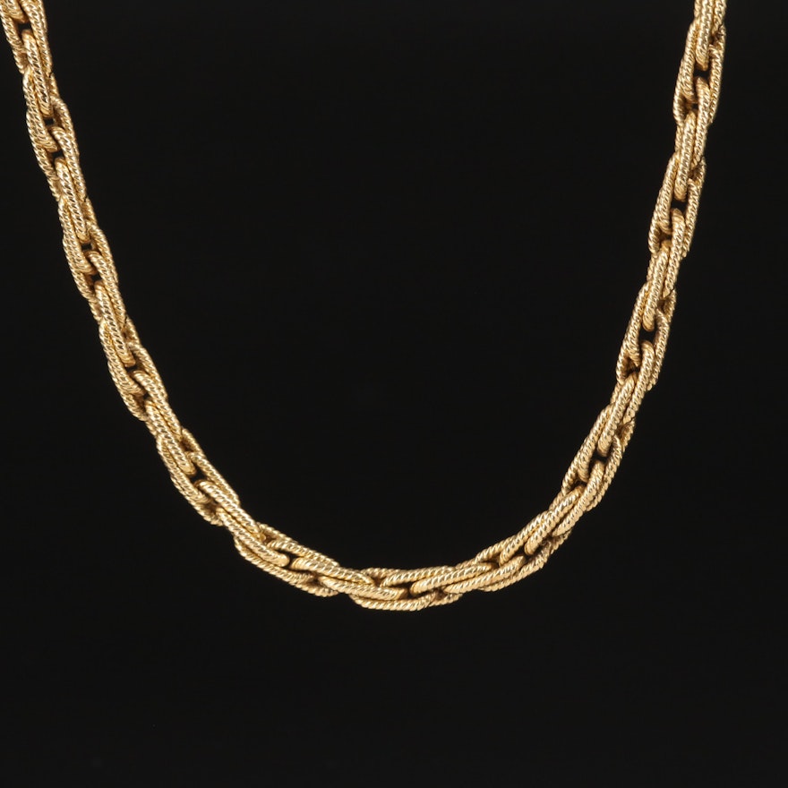 Tiffany & Co. 18K Rope Chain Necklace